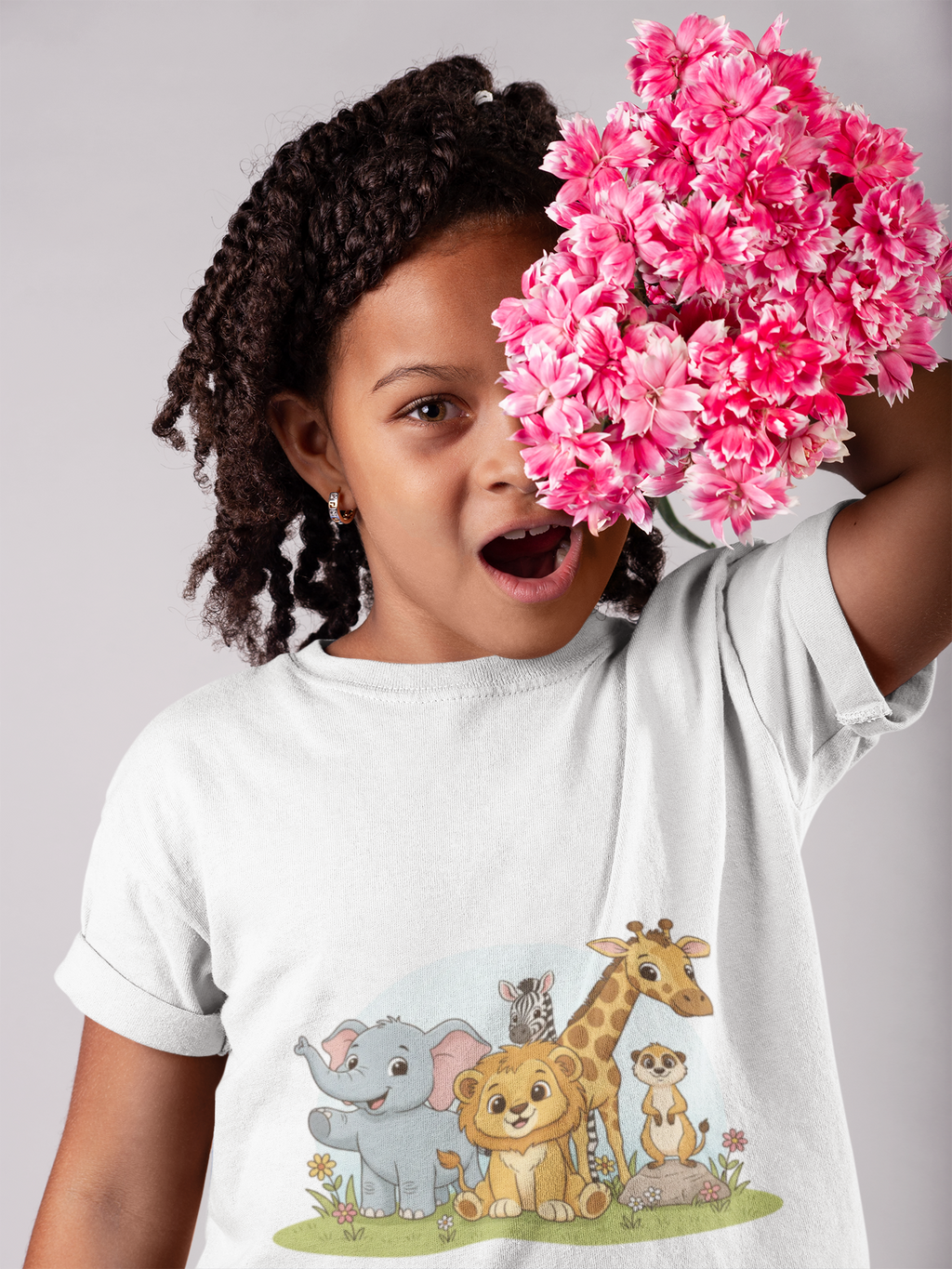 Safari Animals Kids Tee — Cute Jungle Animal Graphic T-Shirt for Children