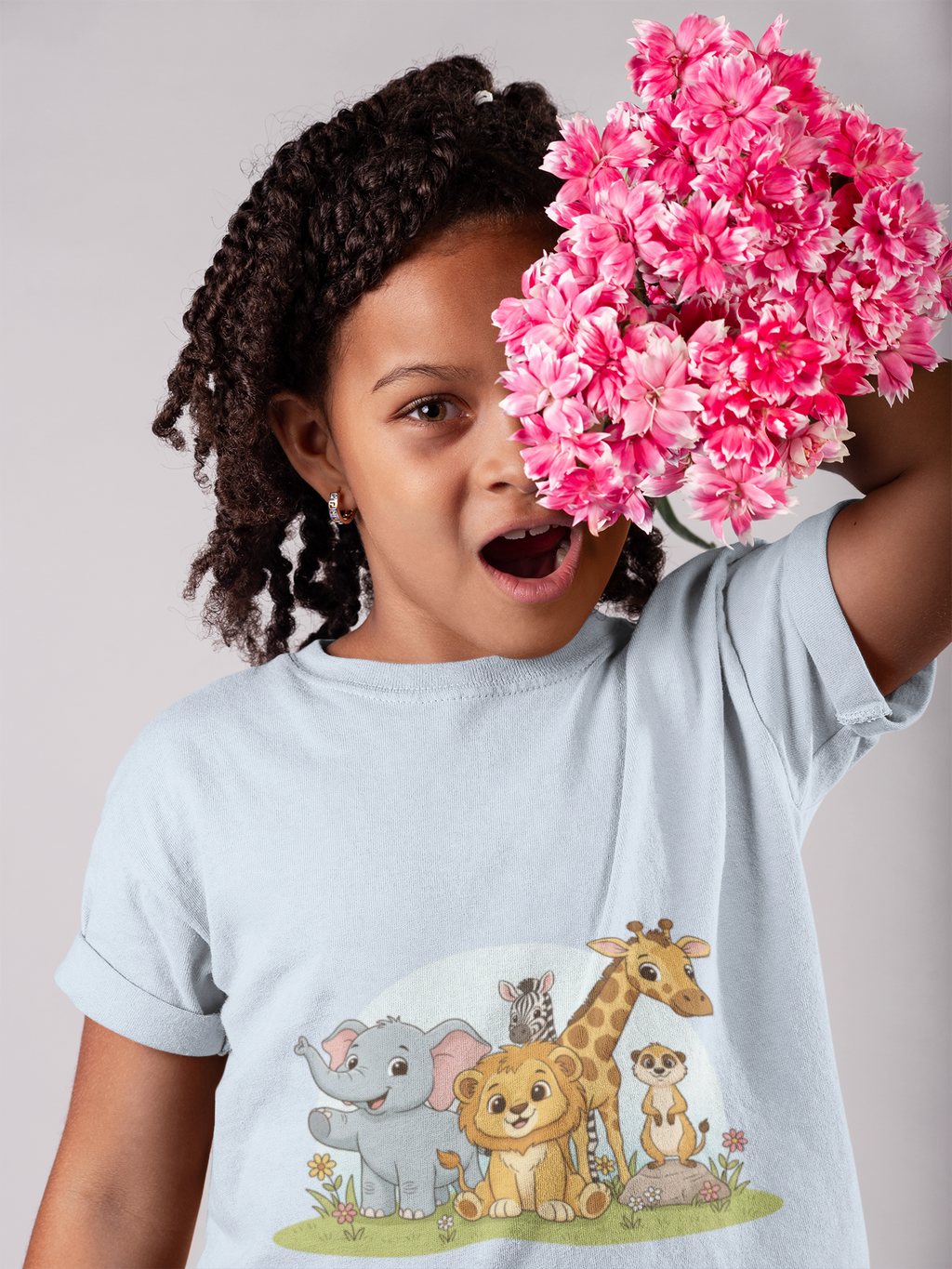 Safari Animals Kids Tee — Cute Jungle Animal Graphic T-Shirt for Children