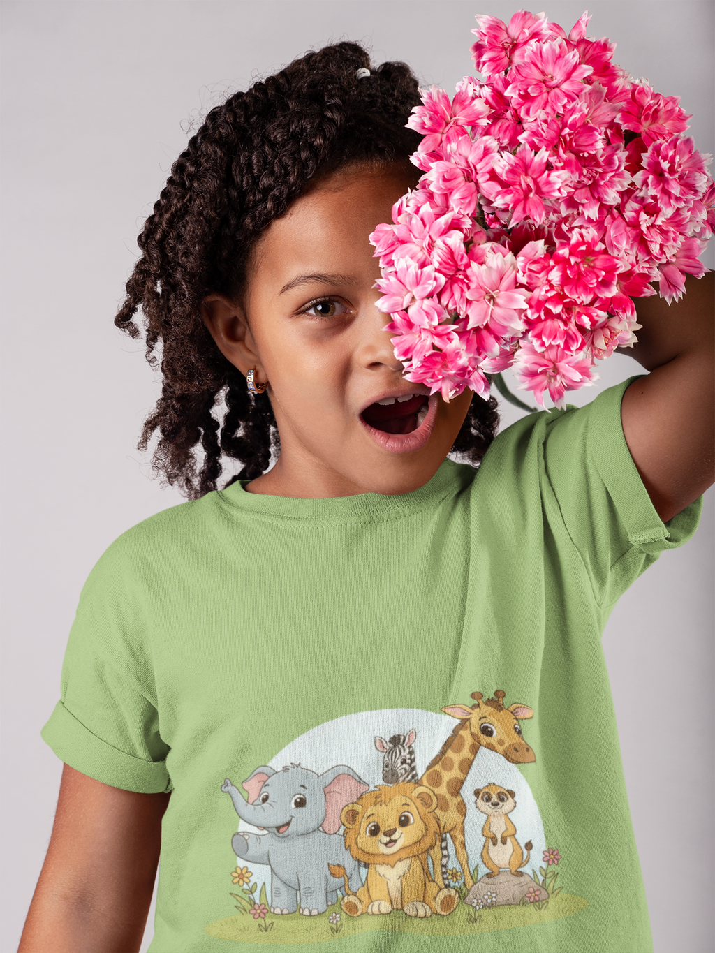 Safari Animals Kids Tee — Cute Jungle Animal Graphic T-Shirt for Children