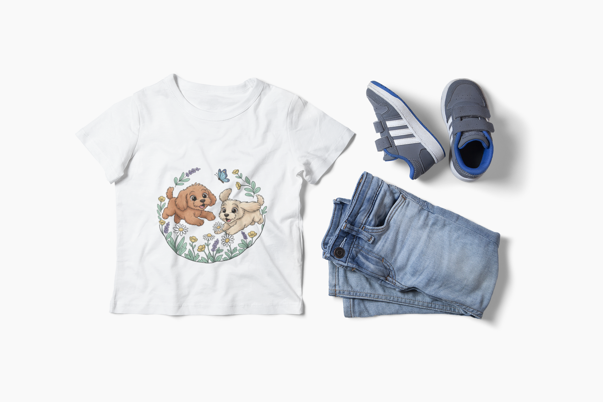 Kids Dog Playtime T-Shirt — Dogs Playing Graphic Tee