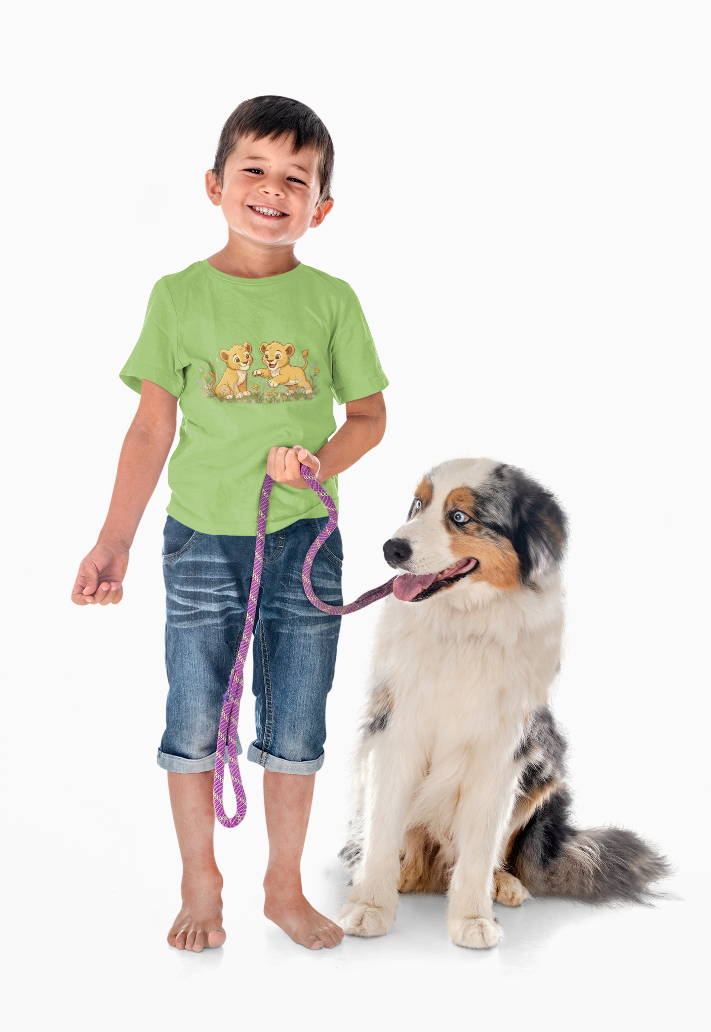 Lion Cubs Playing Kids Tee — Cute Animal Shirt for Children