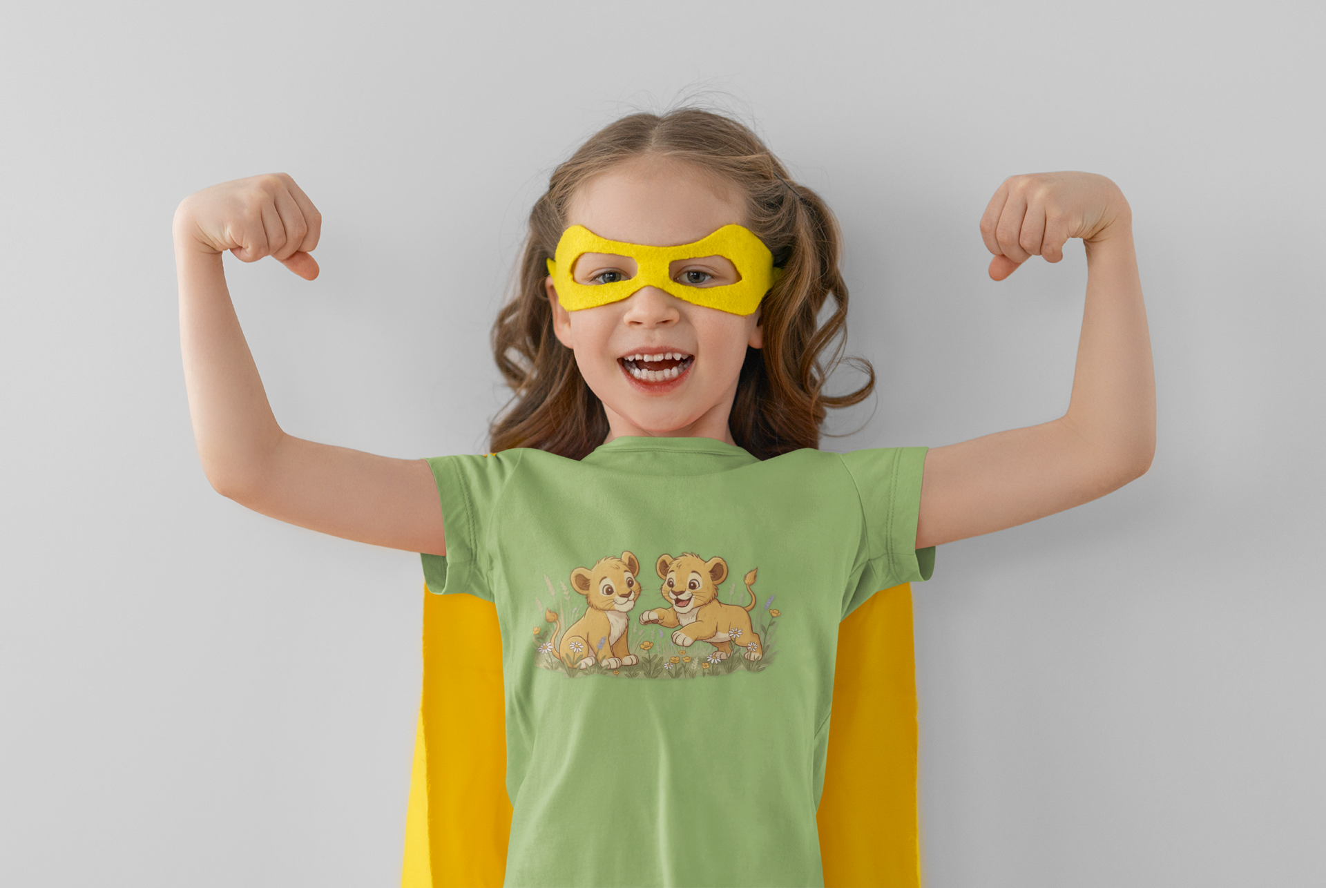Lion Cubs Playing Kids Tee — Cute Animal Shirt for Children