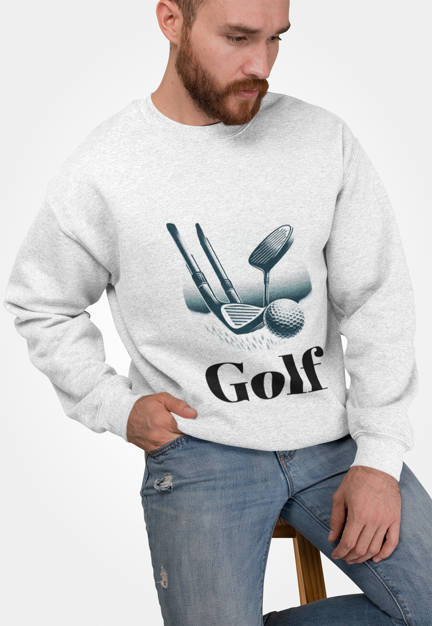Golf Crewneck Sweatshirt — Casual Golfing Pullover