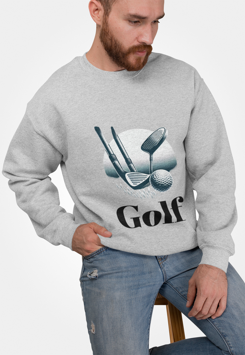 Golf Crewneck Sweatshirt — Casual Golfing Pullover