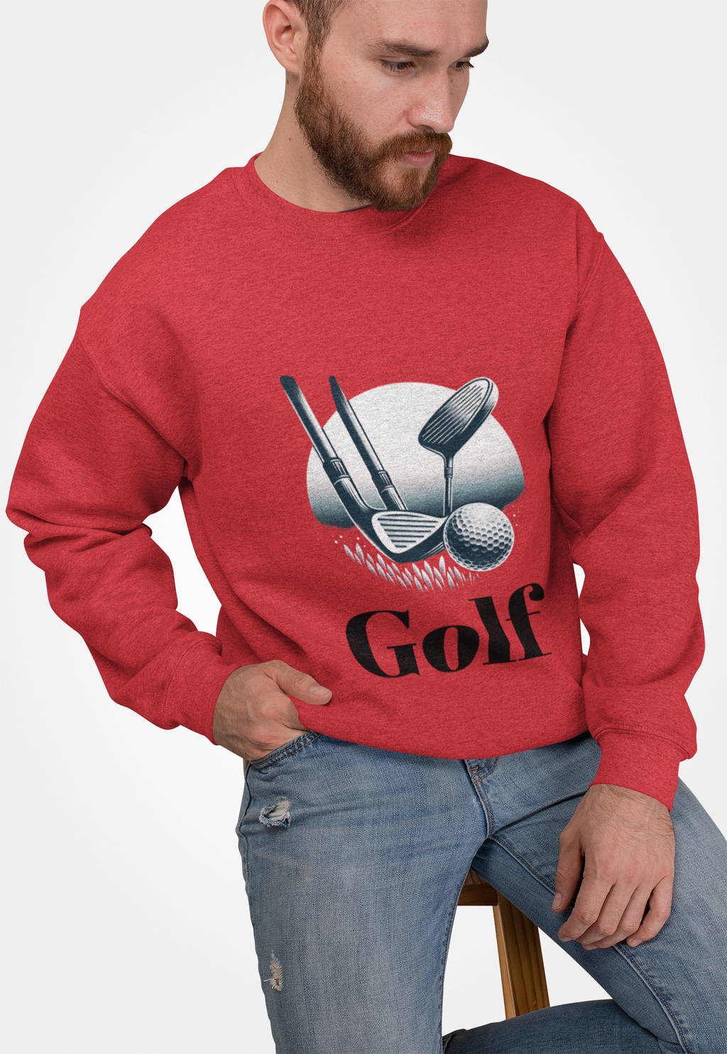 Golf Crewneck Sweatshirt — Casual Golfing Pullover