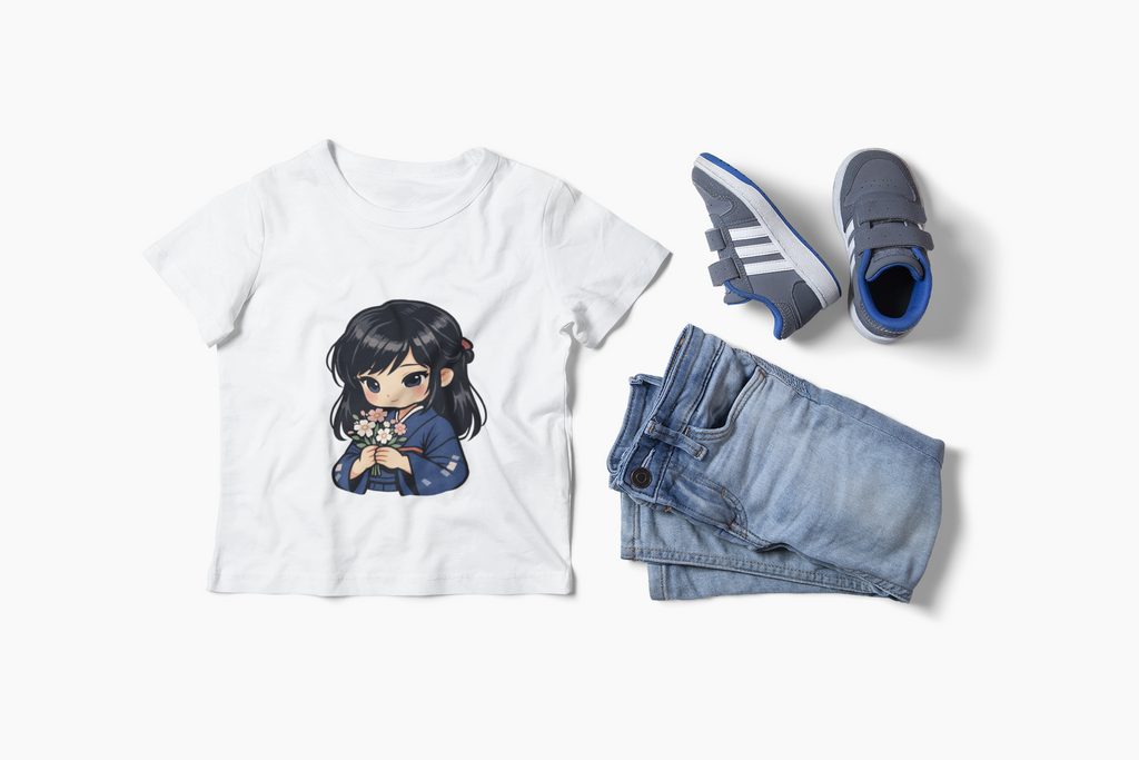 Japanese Anime Girl Kids Tee
