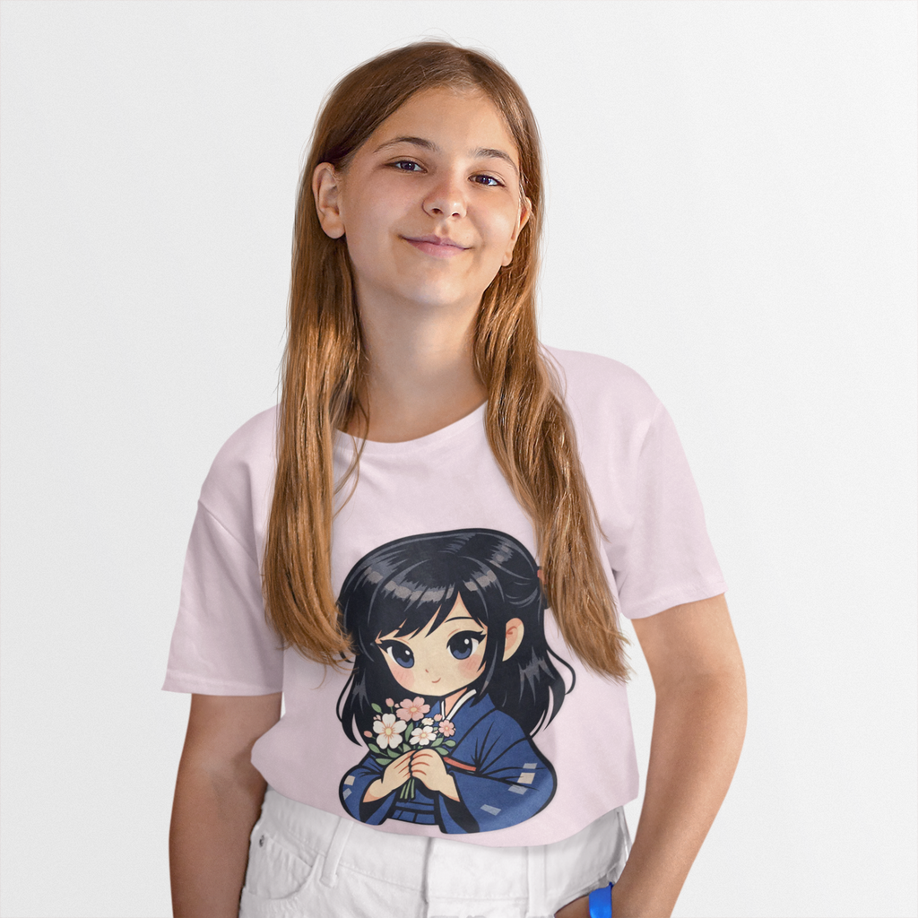 Japanese Anime Girl Kids Tee