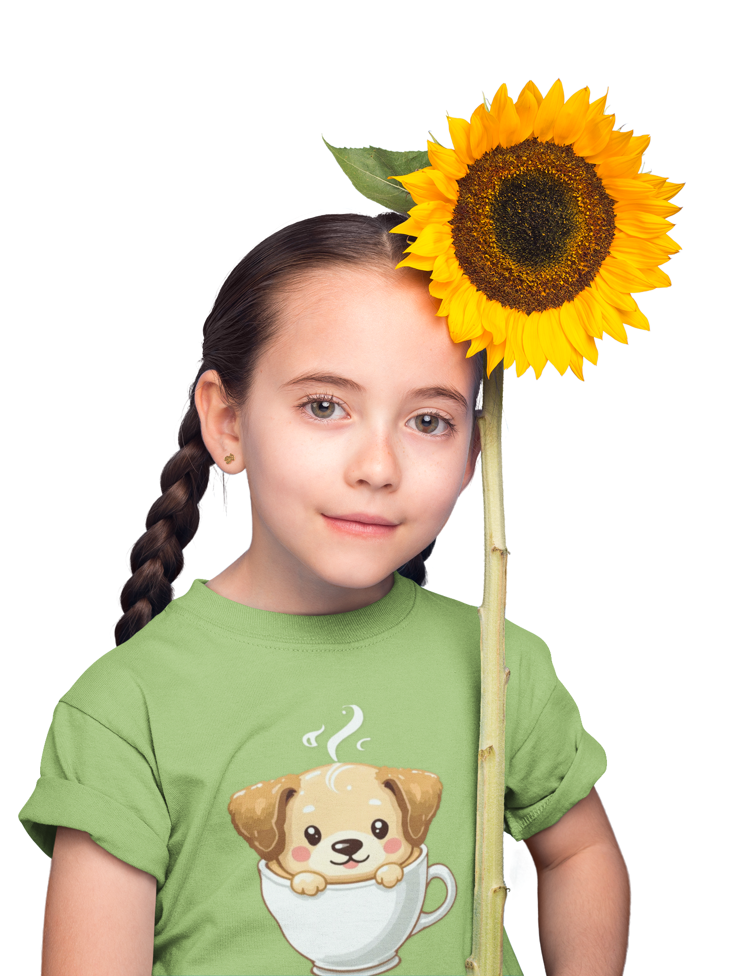 Cute Puppy in Teacup Kids T-Shirt — Adorable Puppy Tea Cup Tee