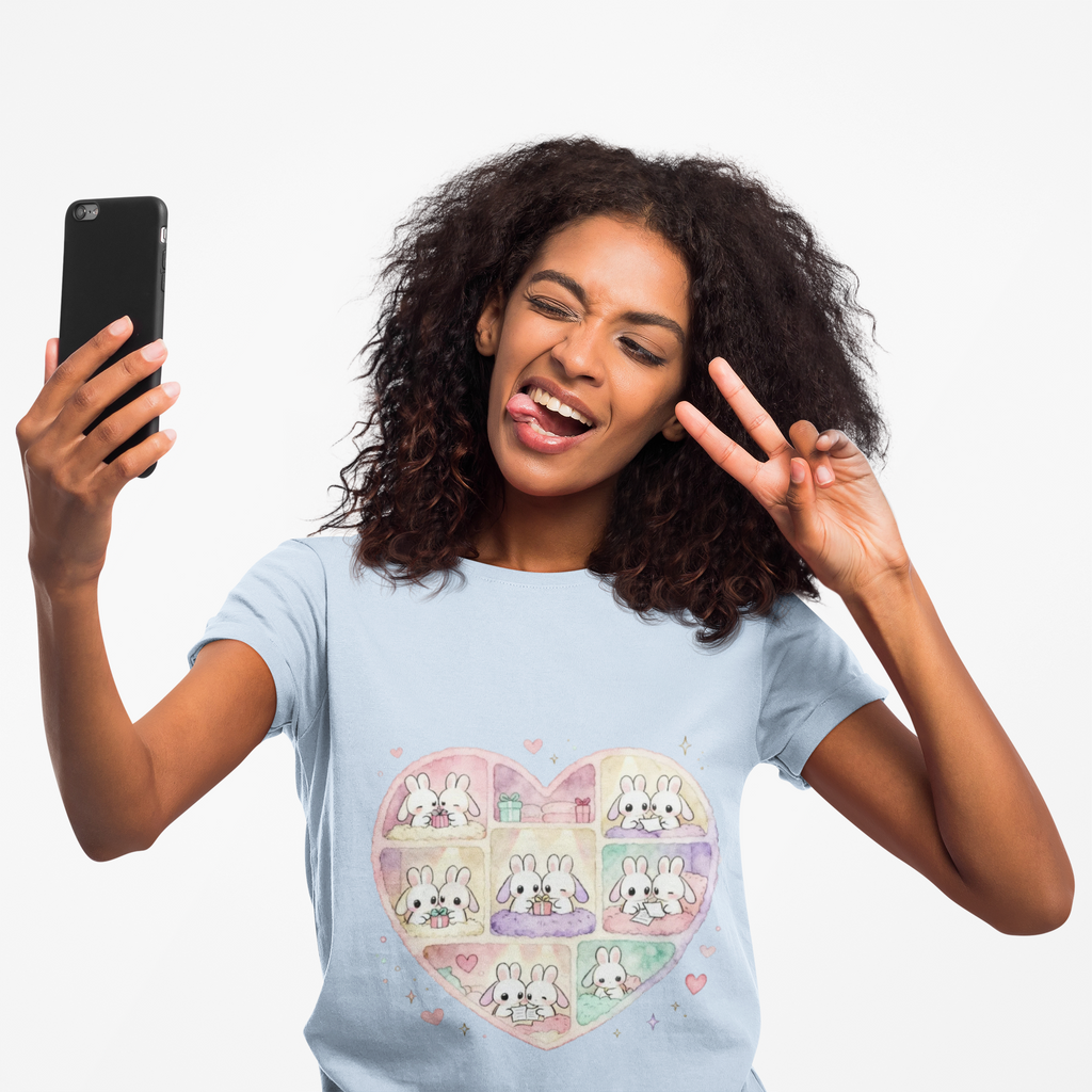 Cute Bunny Love Heart Women's Tee