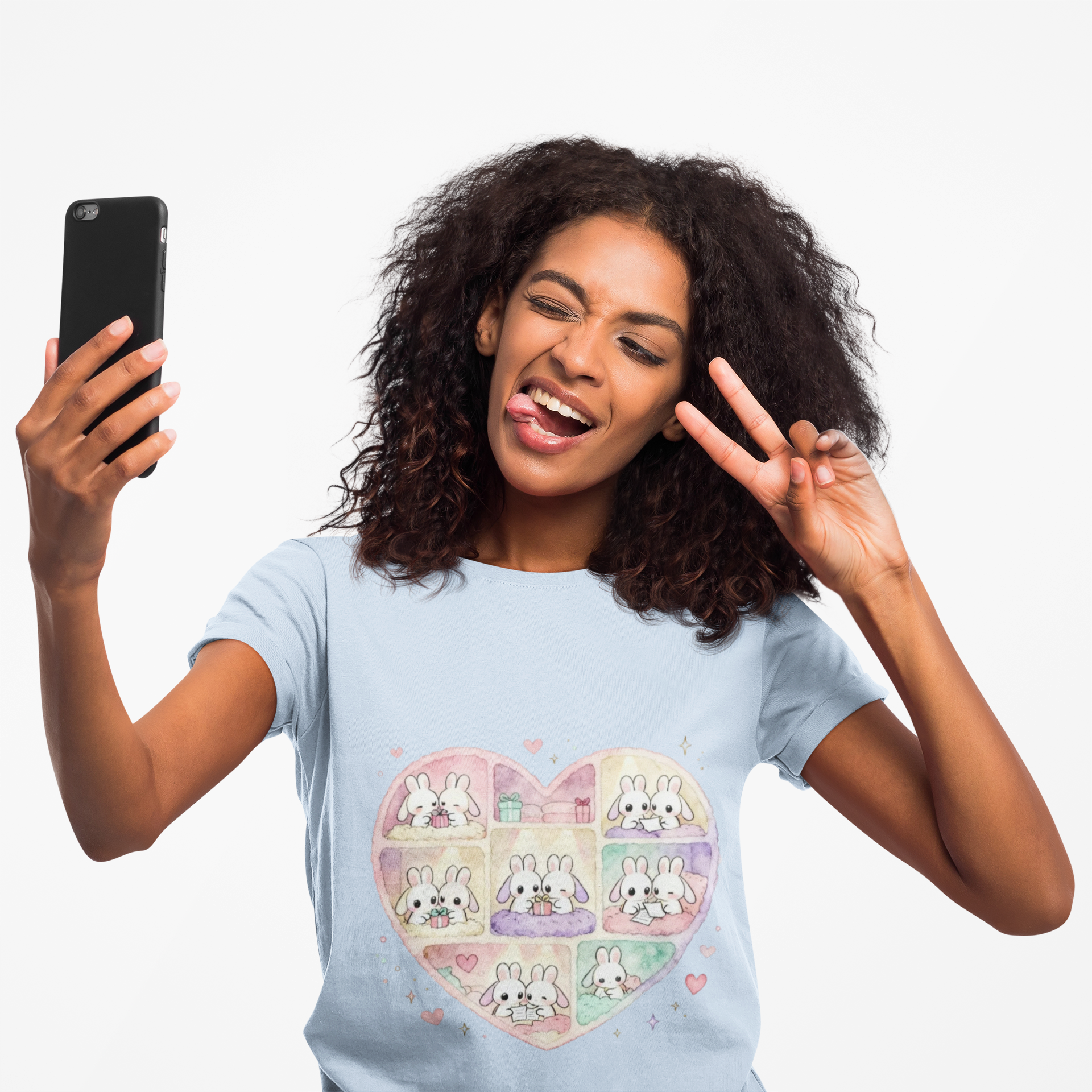 Cute Bunny Love Heart Women's Tee