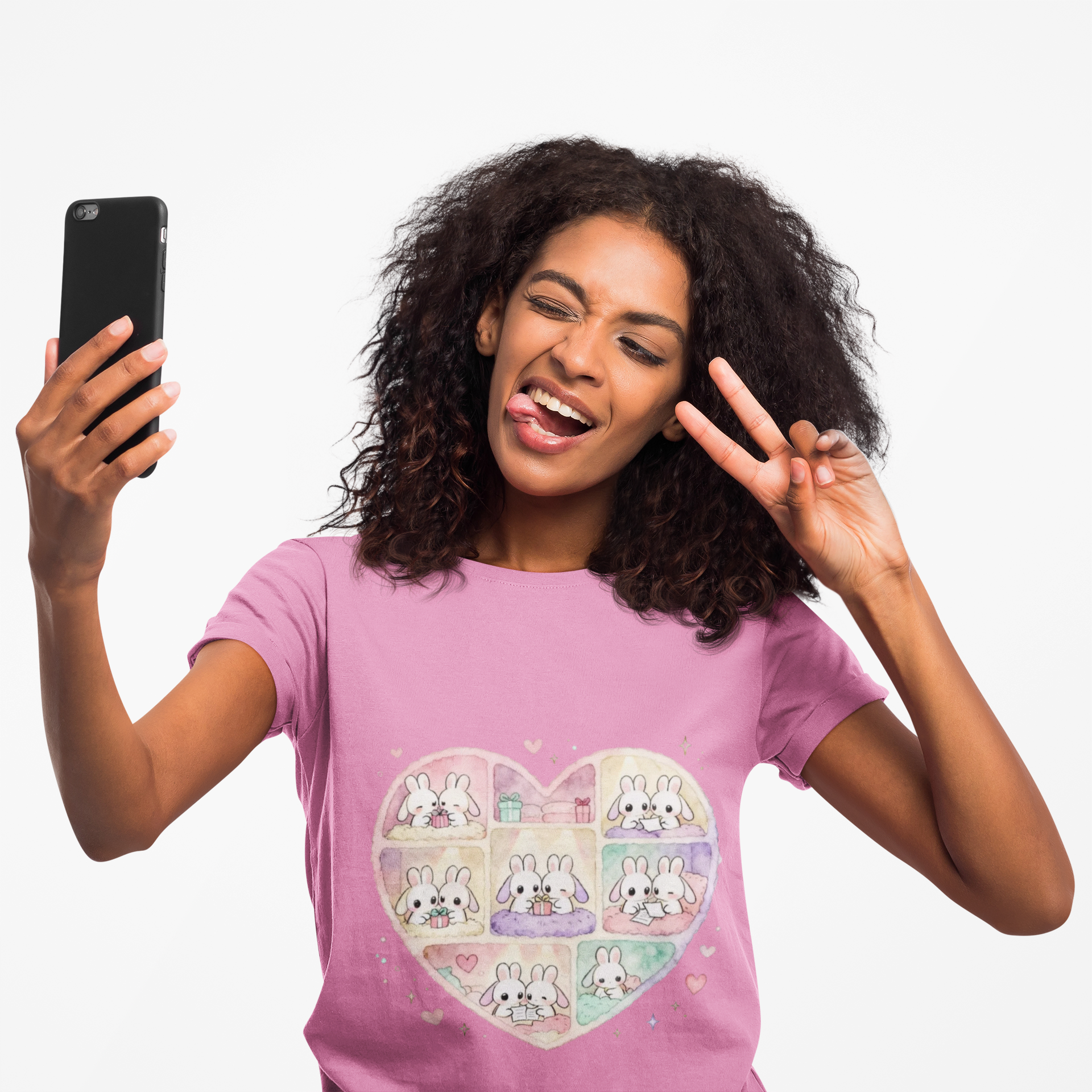 Cute Bunny Love Heart Women's Tee