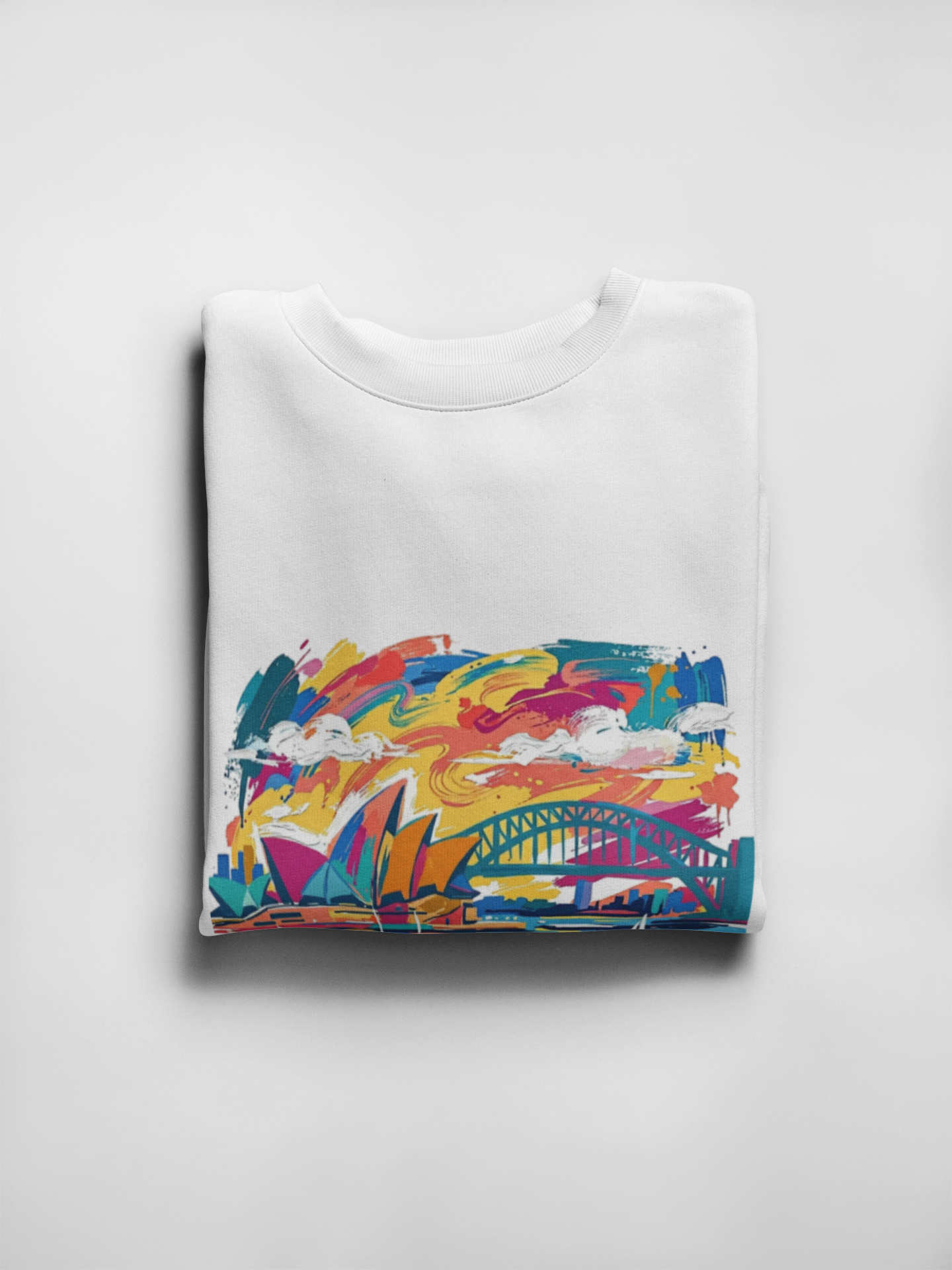 Sydney Harbour Abstract Color Sweatshirt
