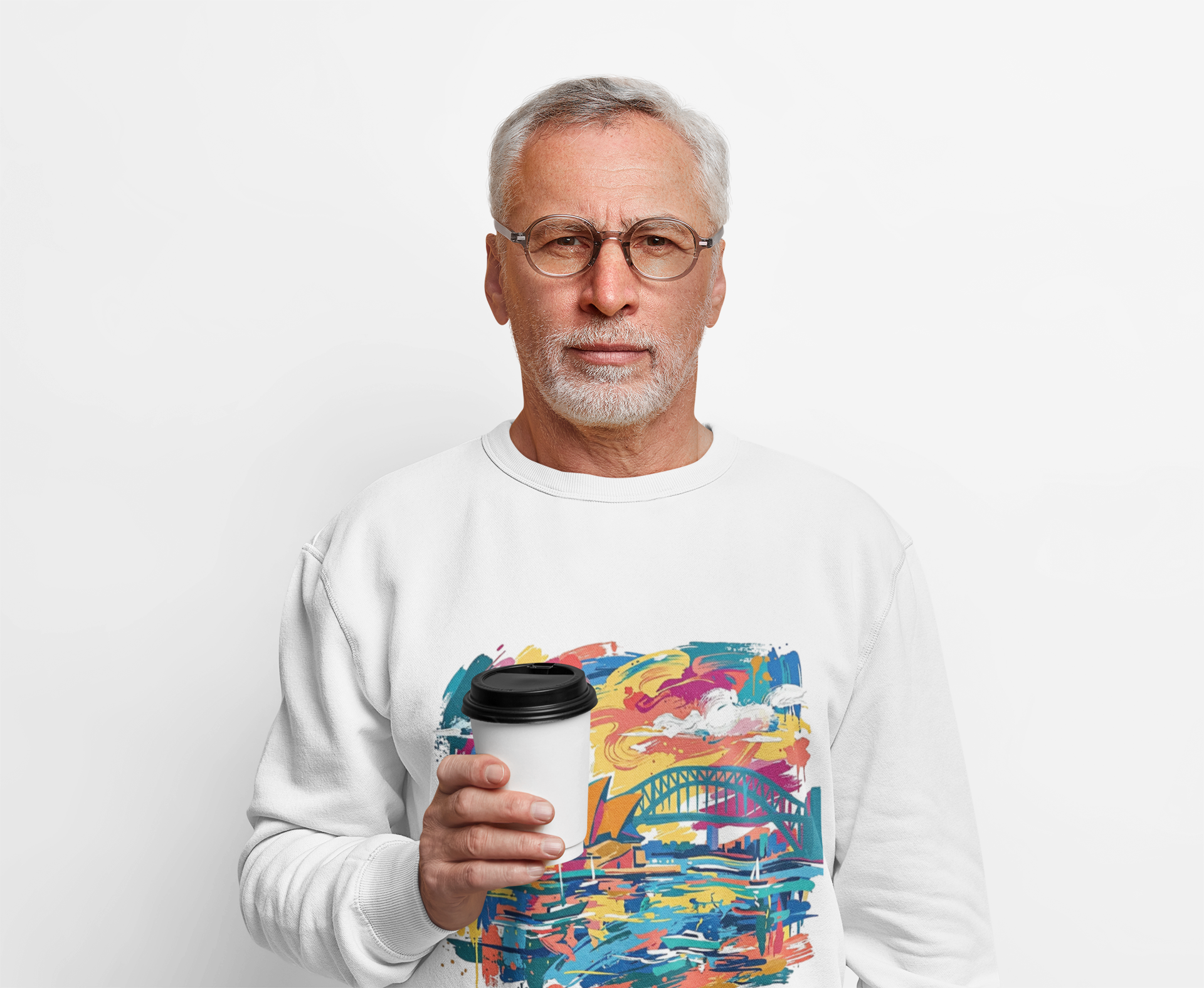 Sydney Harbour Abstract Color Sweatshirt