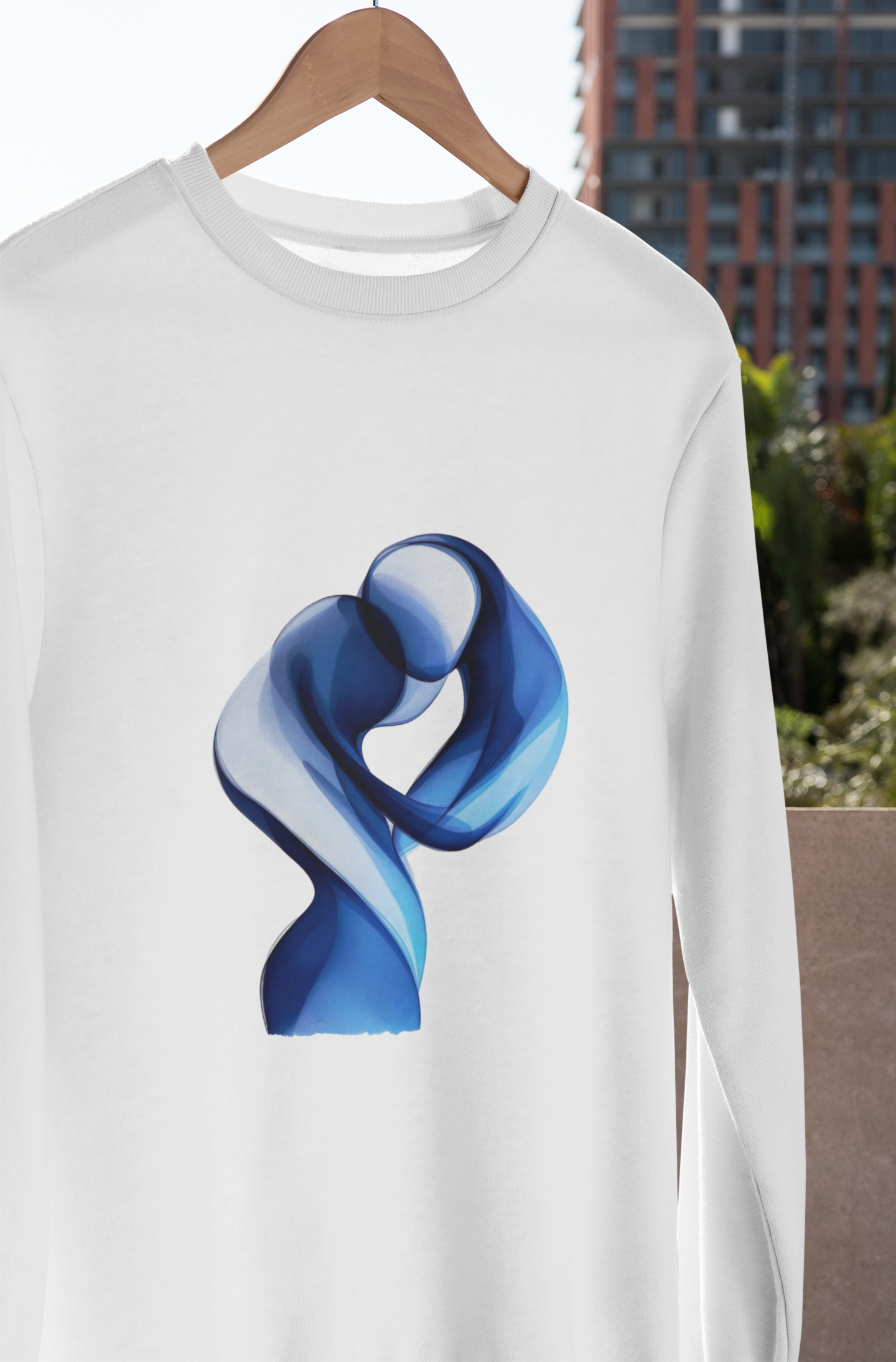 Blue Soulmate Crewneck Sweatshirt — Soulmate Graphic Sweatshirt