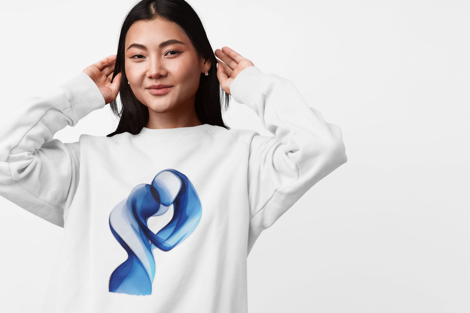 Blue Soulmate Crewneck Sweatshirt — Soulmate Graphic Sweatshirt