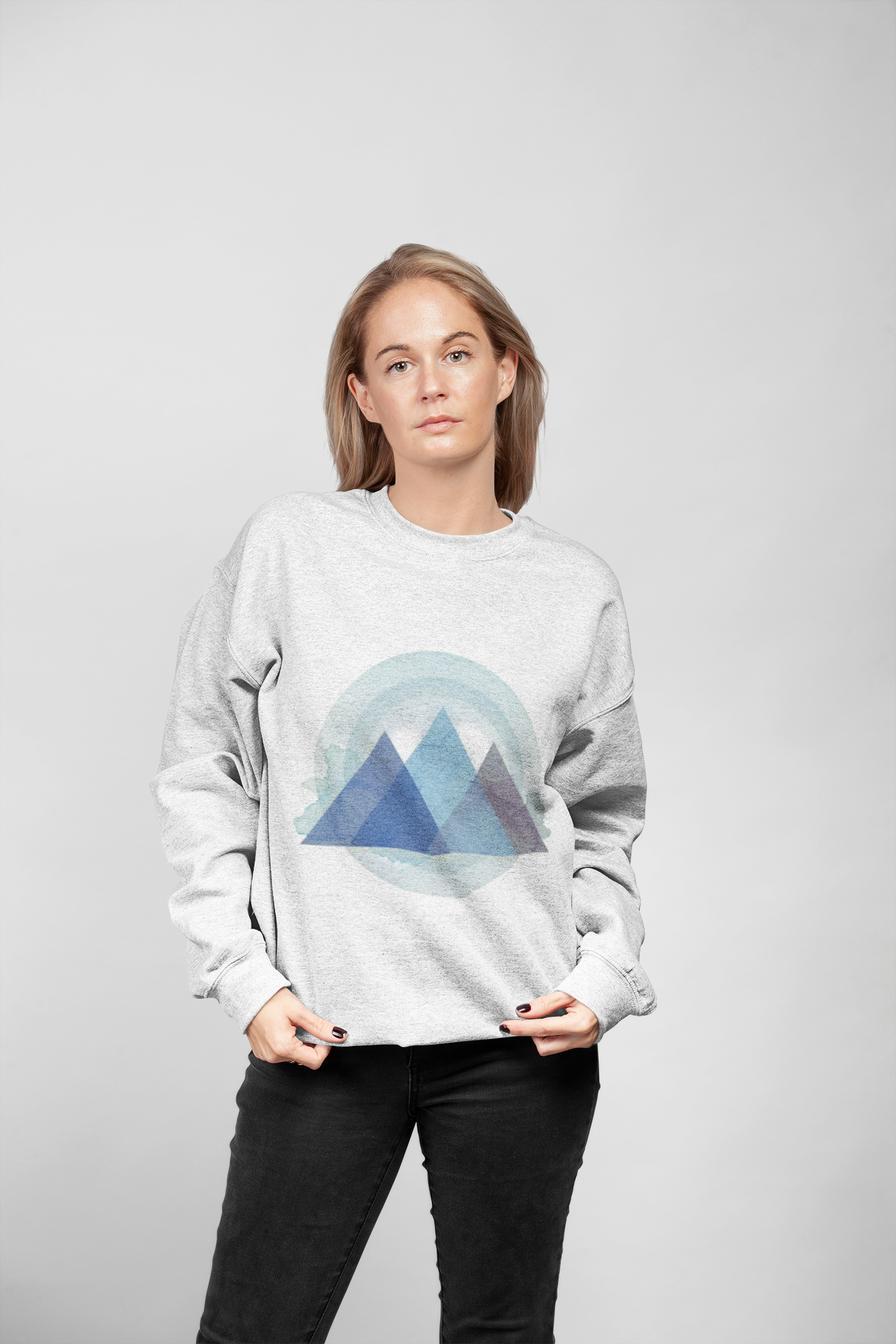 Pyramid Sweatshirt — Geometric Unisex Crewneck