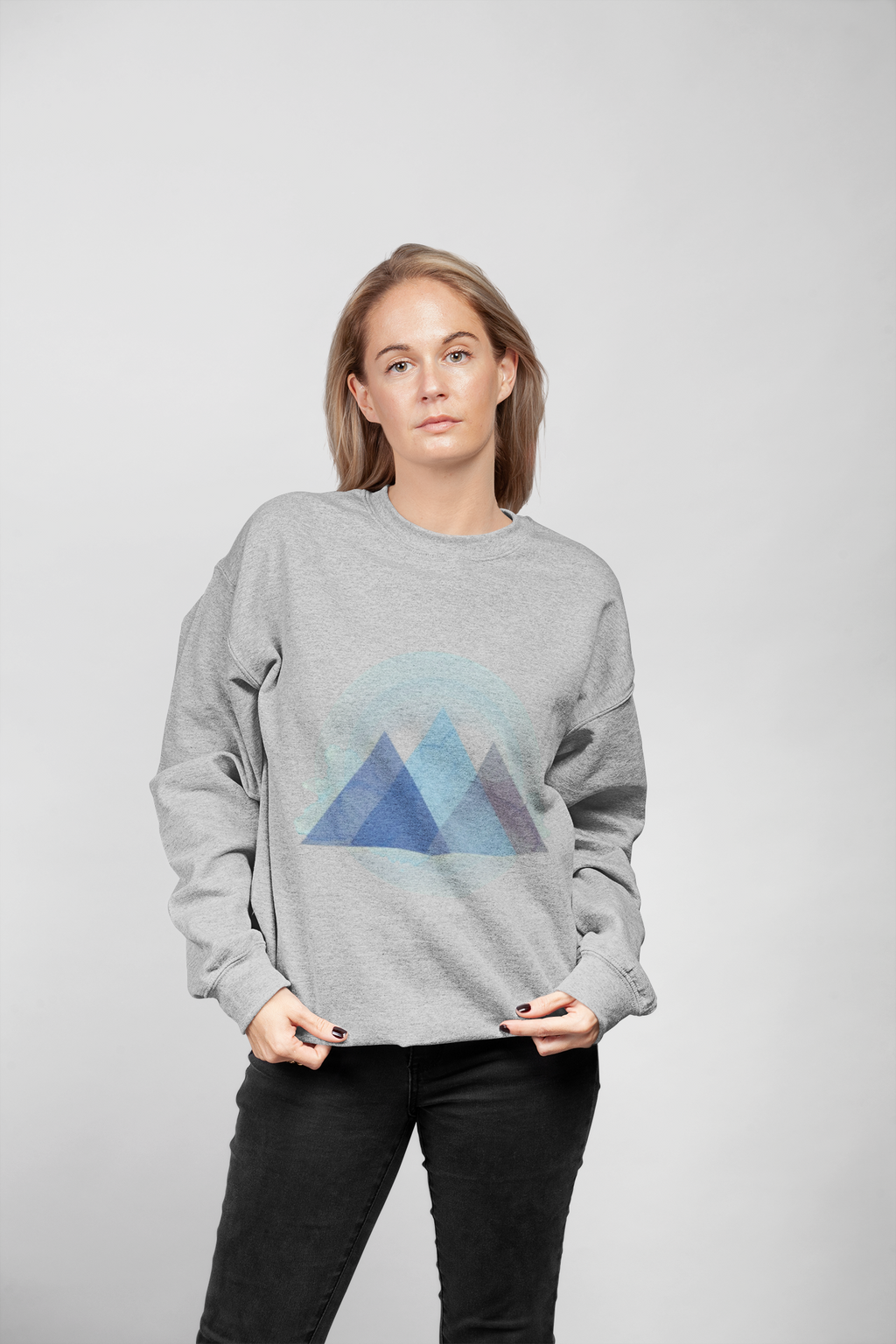 Pyramid Sweatshirt — Geometric Unisex Crewneck