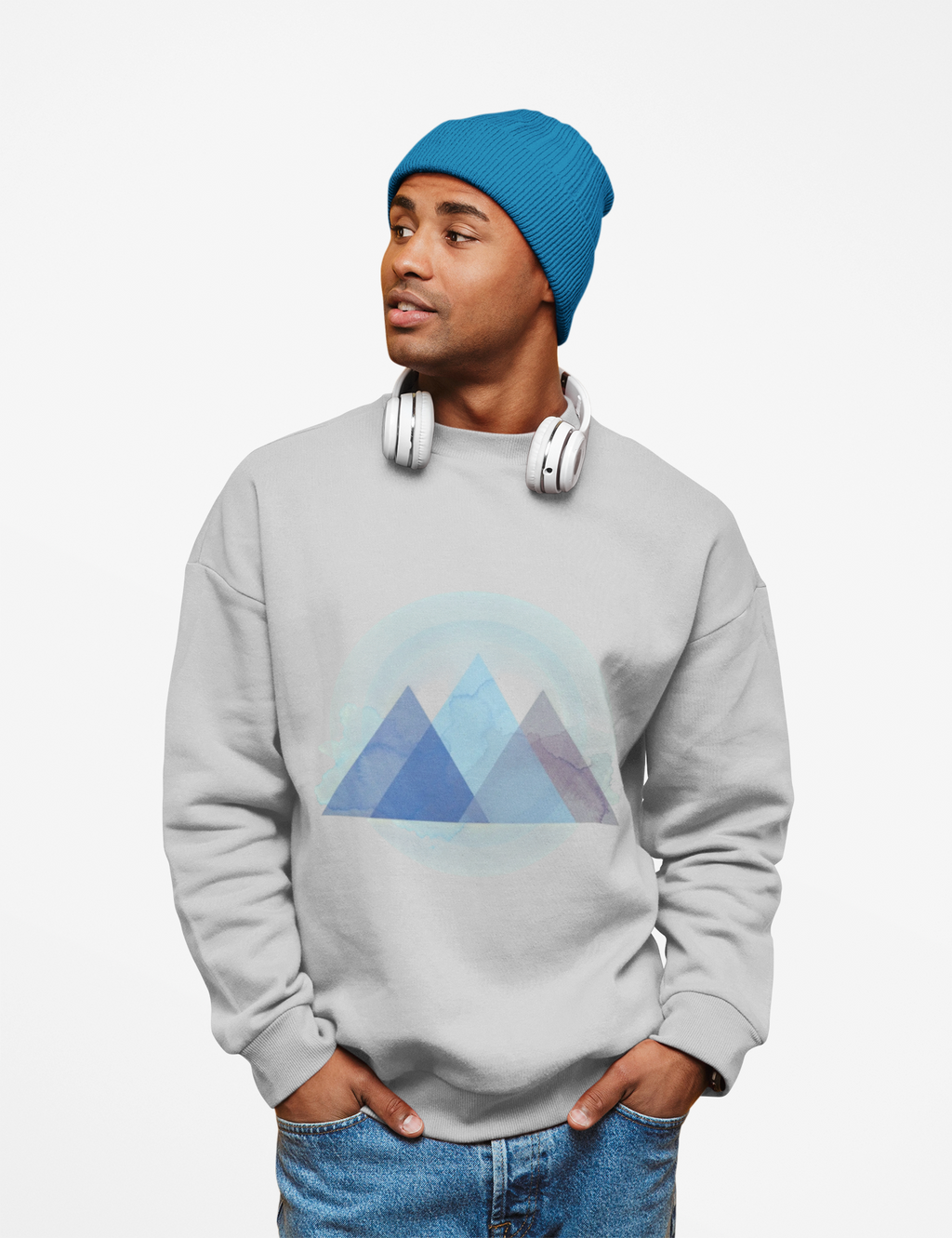 Pyramid Sweatshirt — Geometric Unisex Crewneck