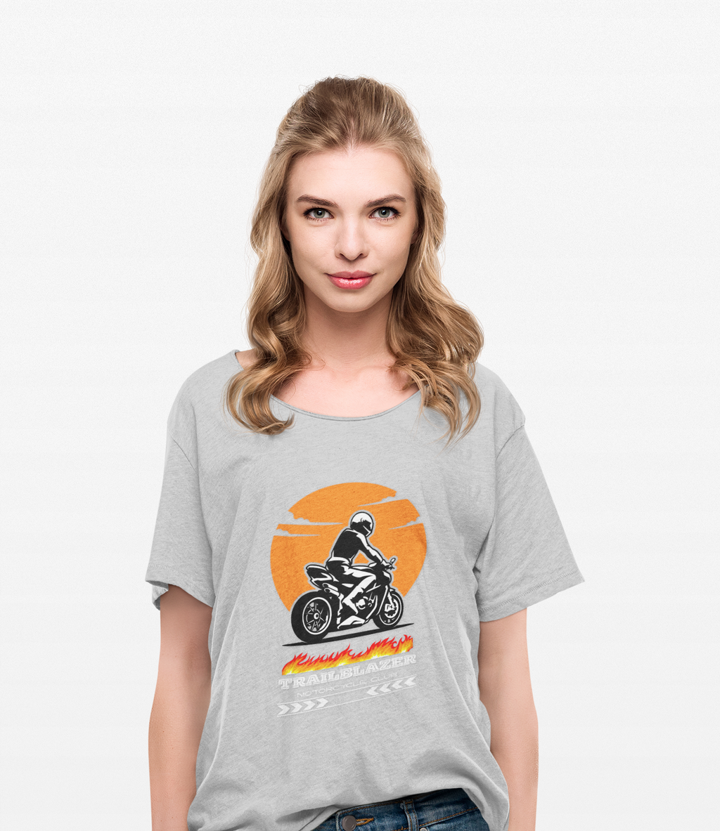 Motorcycle T-Shirt — Trailblazer Sunset Rider Graphic Tee