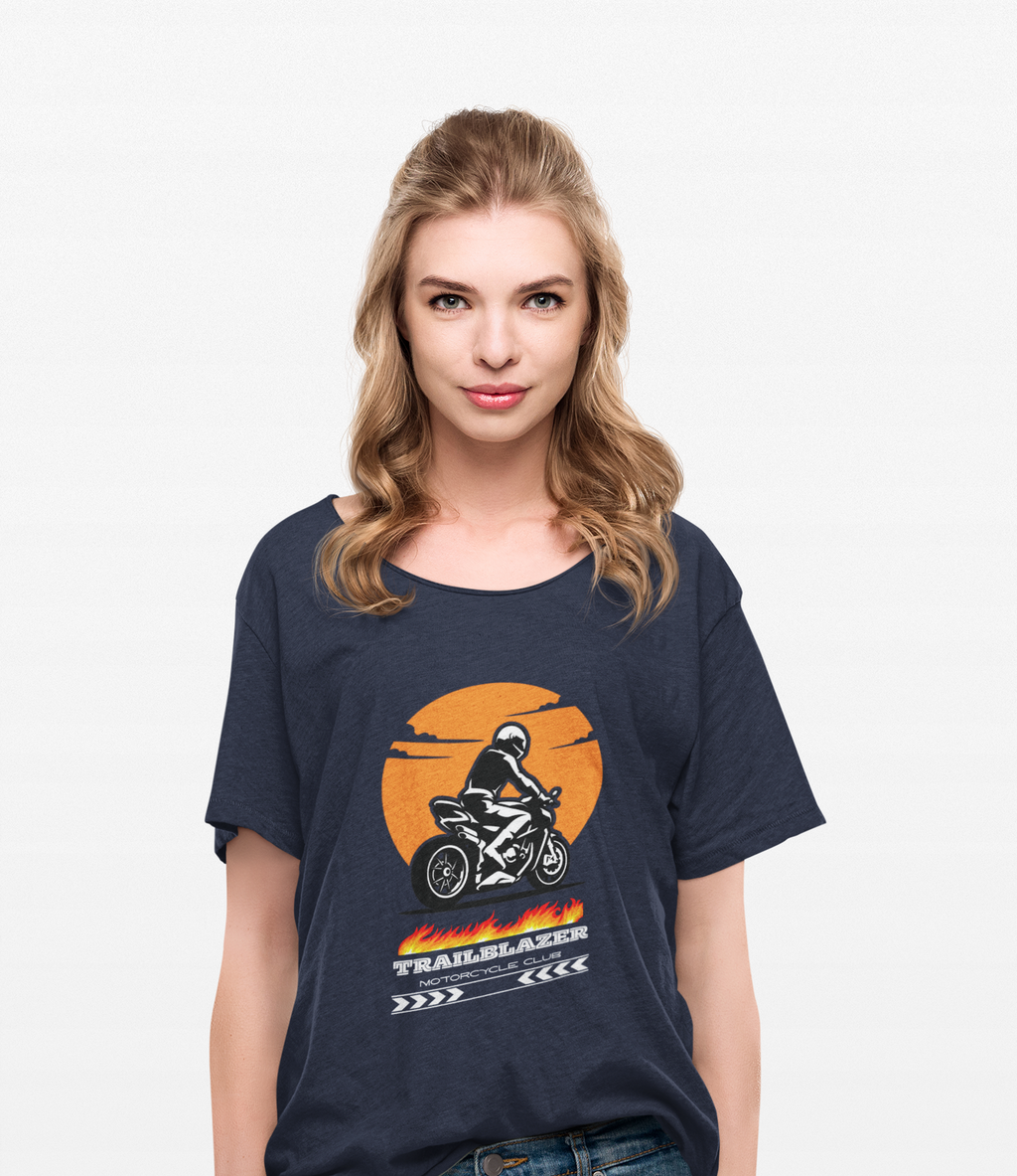Motorcycle T-Shirt — Trailblazer Sunset Rider Graphic Tee