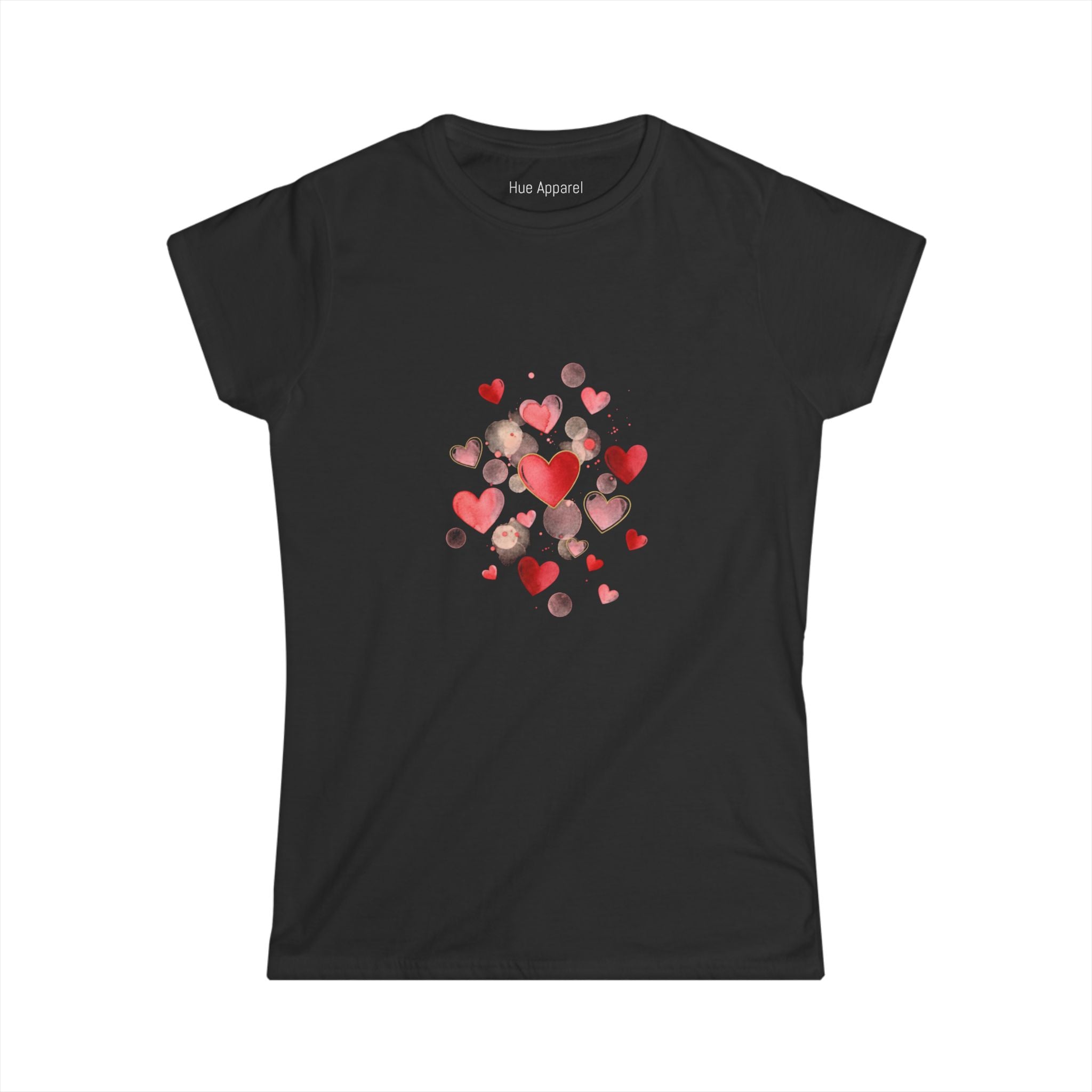 Pink Watercolor Love Hearts Women's Tee
