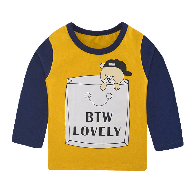 Cartoon Cotton Children's Long Sleeve Shirt