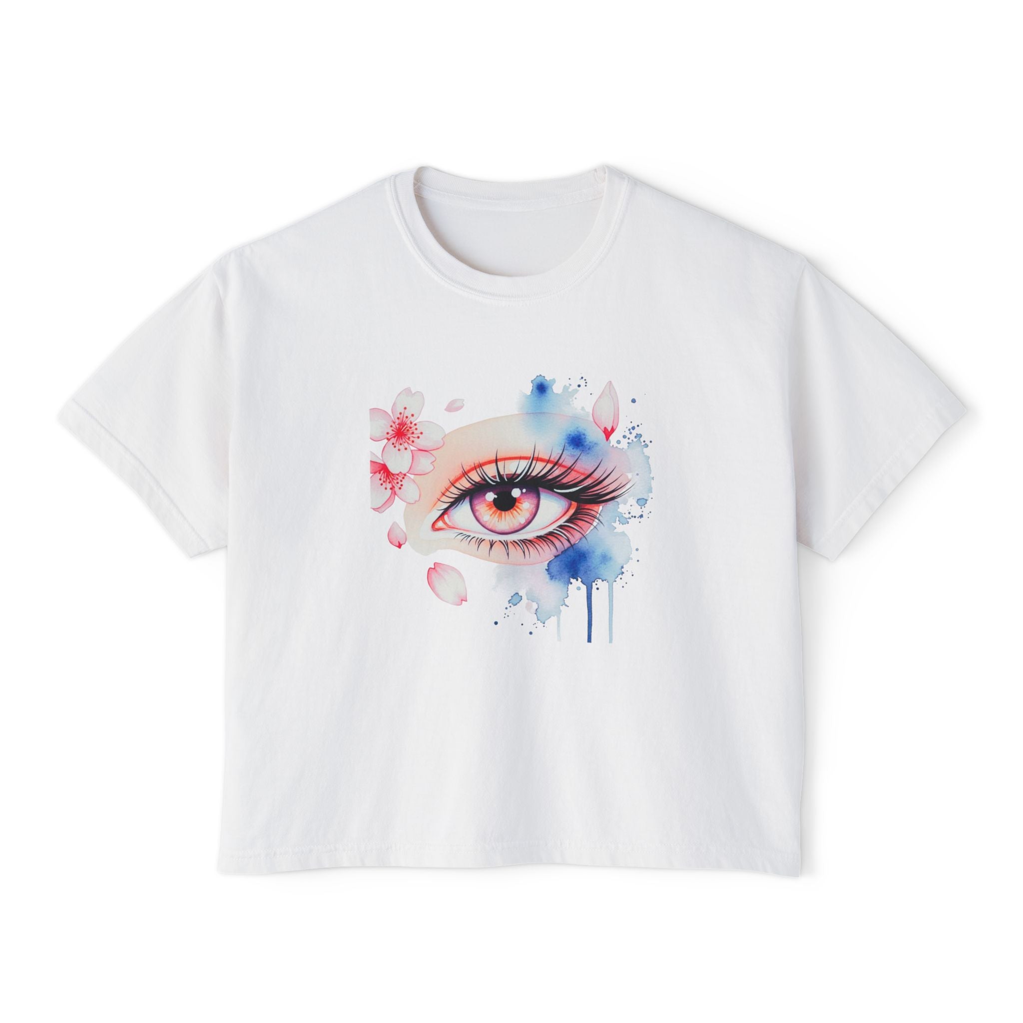 Dream Gaze Women's Boxy Tee — Relaxed Graphic Tee with Dreamy Design