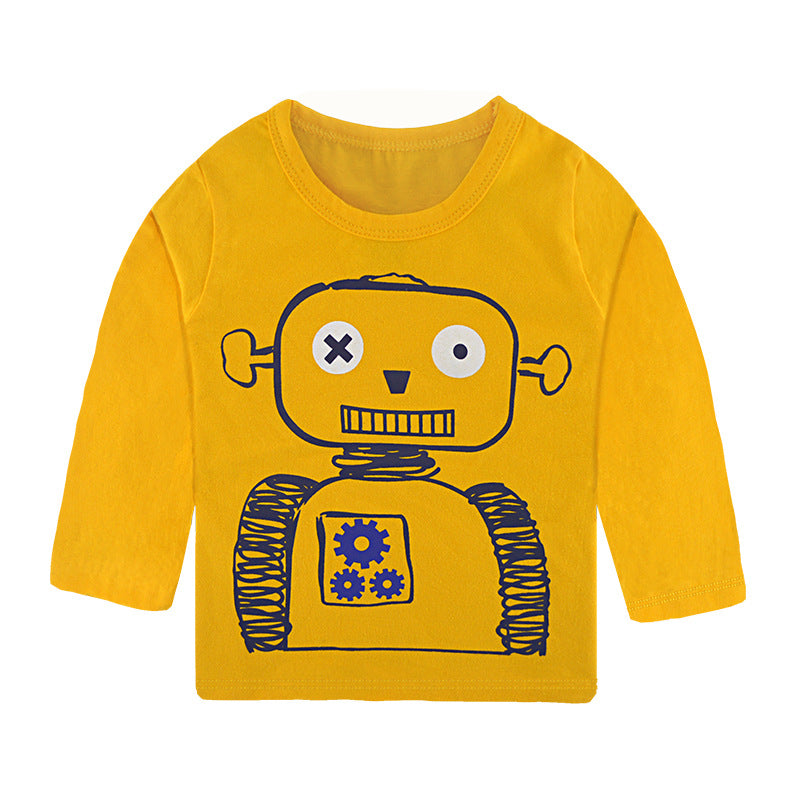 Cartoon Cotton Children's Long Sleeve Shirt