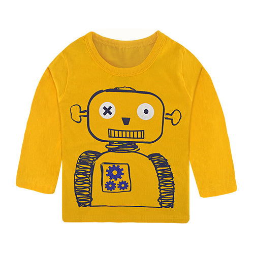 Cartoon Cotton Children's Long Sleeve Shirt