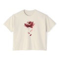 T-shirt ample Rose abstrait pour femme