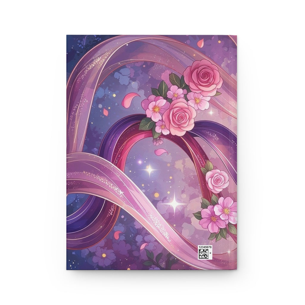 Floral Ribbon Hardcover Journal — Matte Finish Notebook for Notes & Gifts