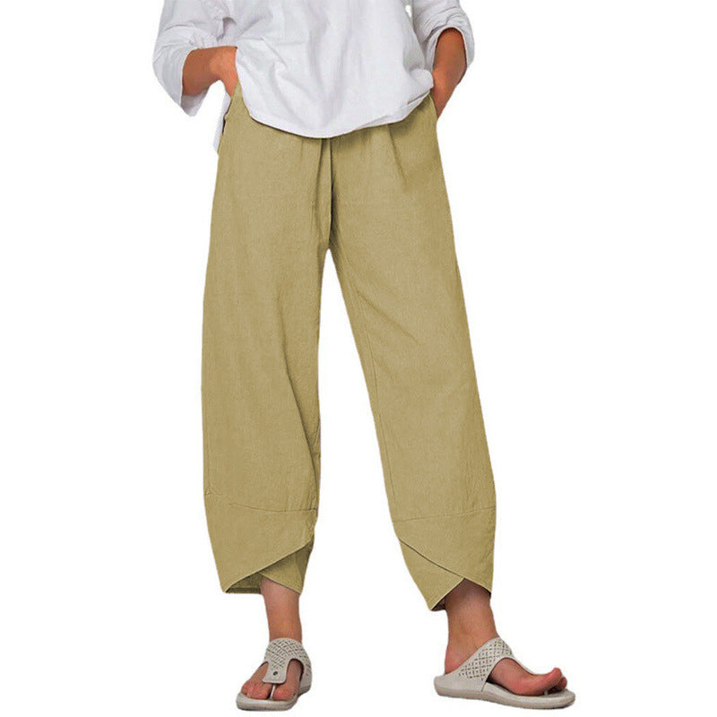 Cotton And Linen Pants For Women