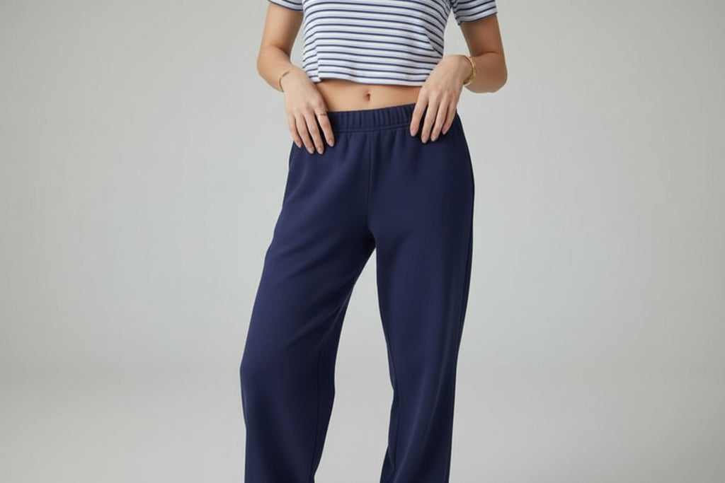 Fashion Elastic High Waist Wide Leg Pants For Women