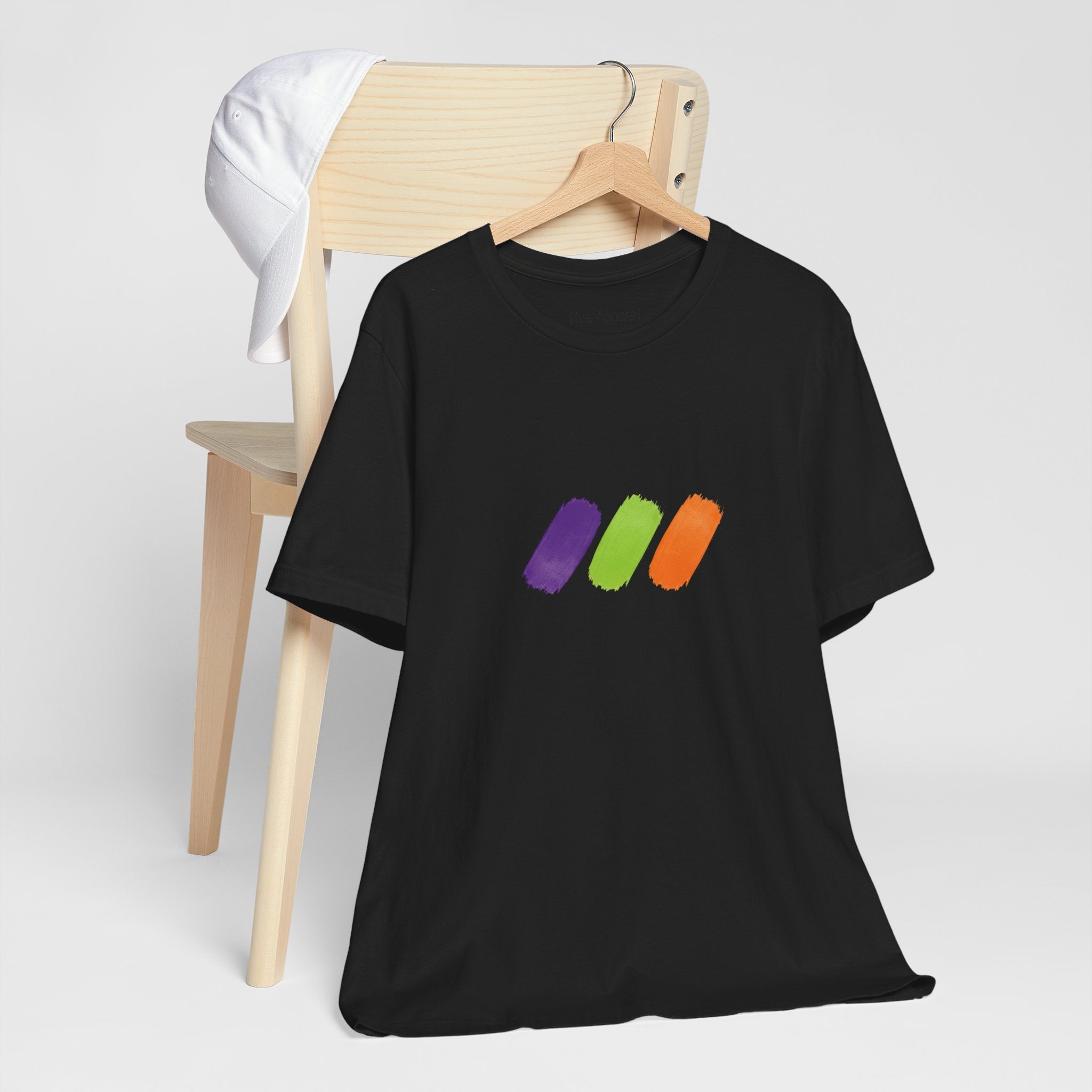 Minimalist Brushstroke Tee — Simple Unisex Short Sleeve