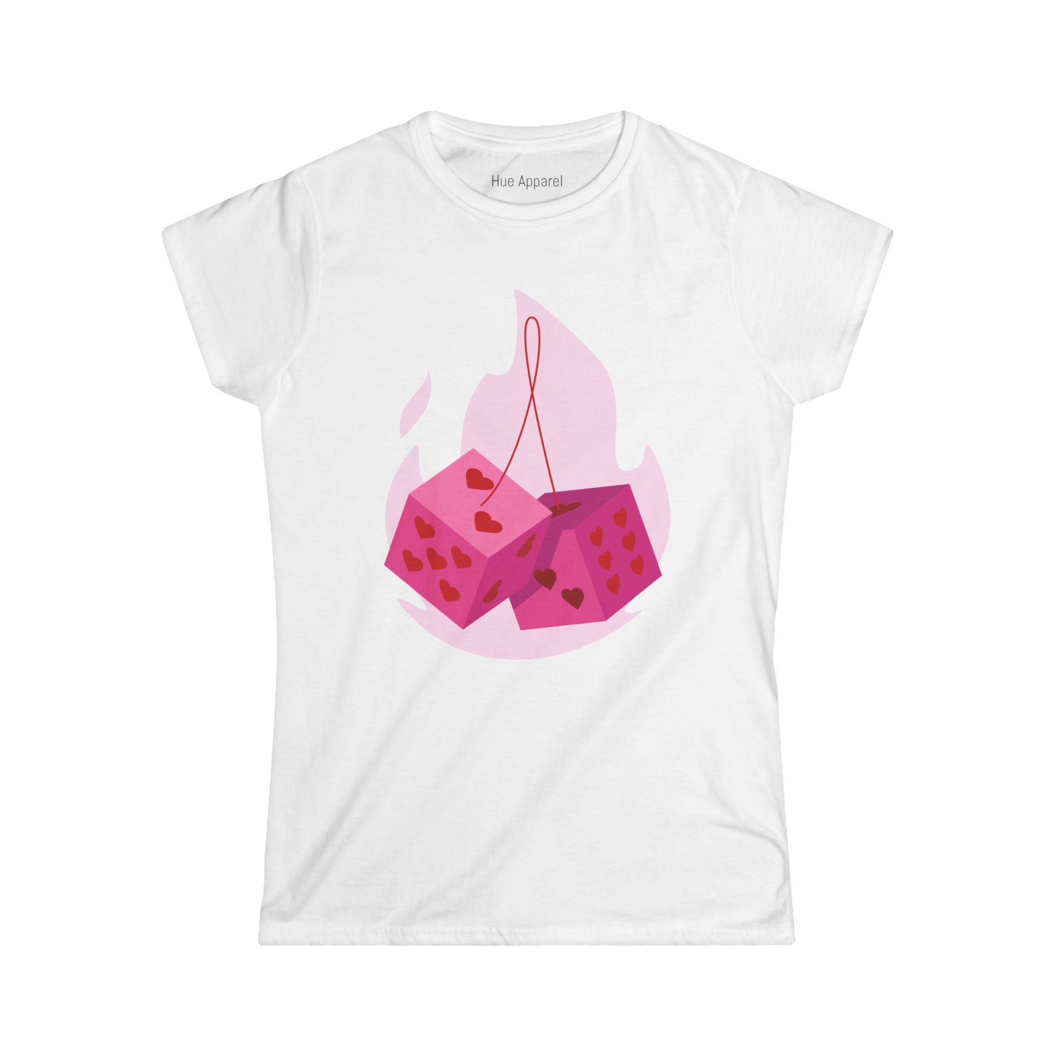 Cube Love Hearts Women's Tee — Cute Geometric Heart Graphic T-Shirt