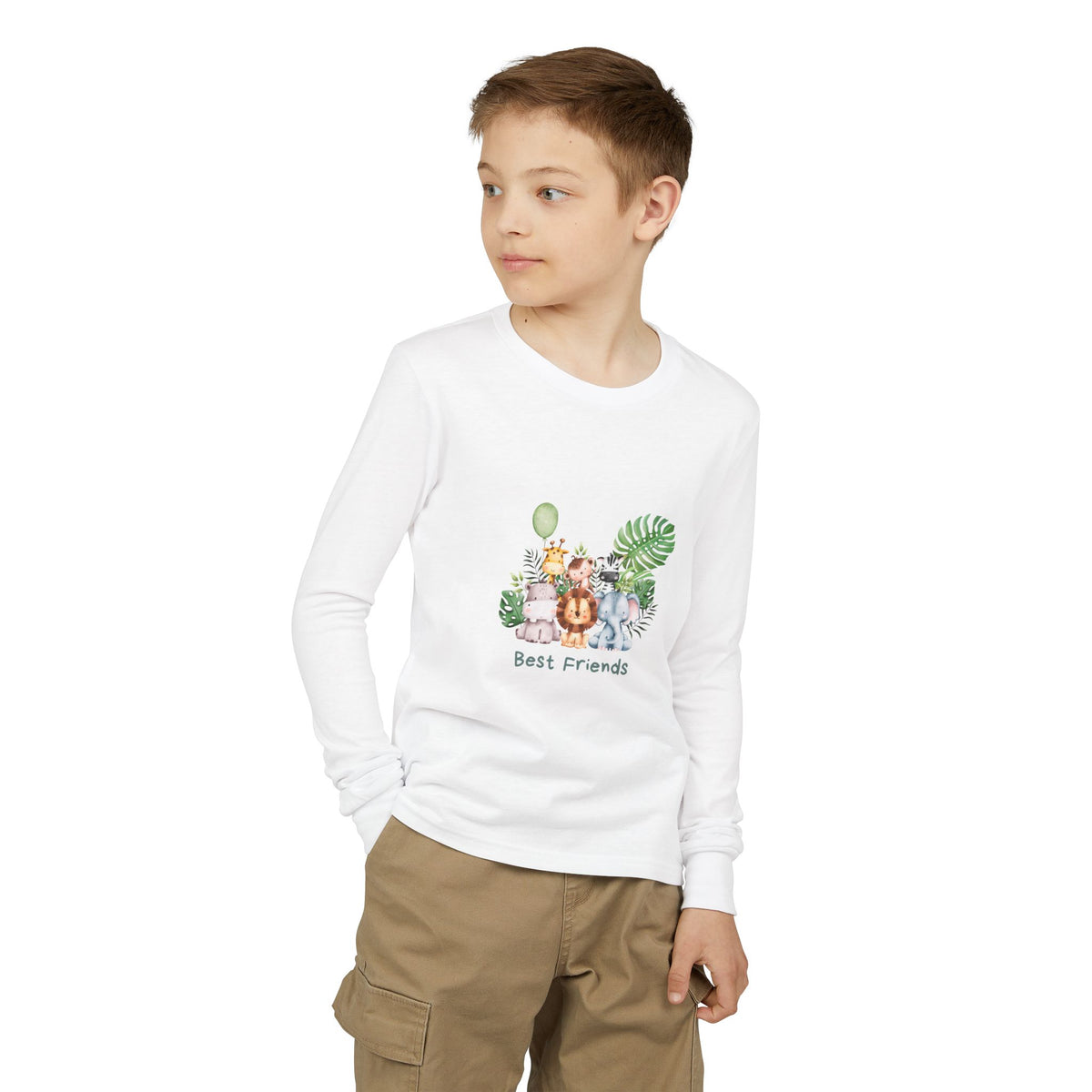 Kids 'Best Friends' Animal Crew Long Sleeve Tee