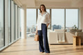Fashion Elastic High Waist Wide Leg Pants For Women