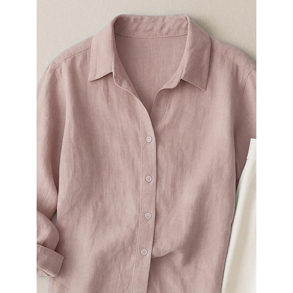 French-style cotton and linen shirt