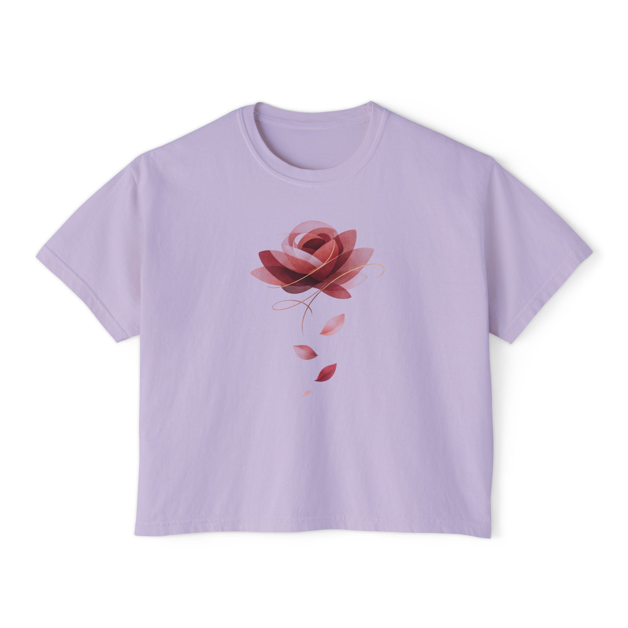 Rose Abstract Women's Boxy Tee