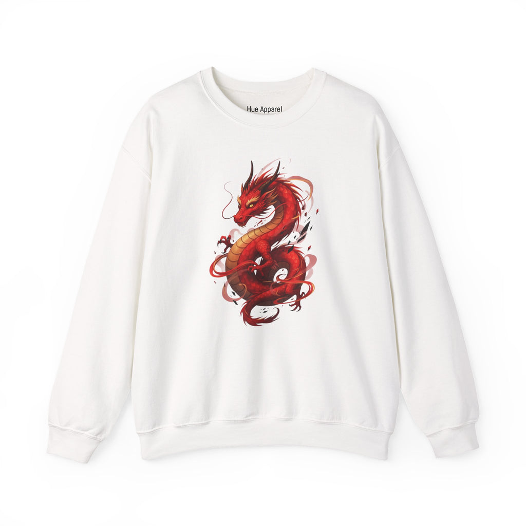 Red Dragon Crewneck Sweatshirt — Mythic Red Dragon Graphic