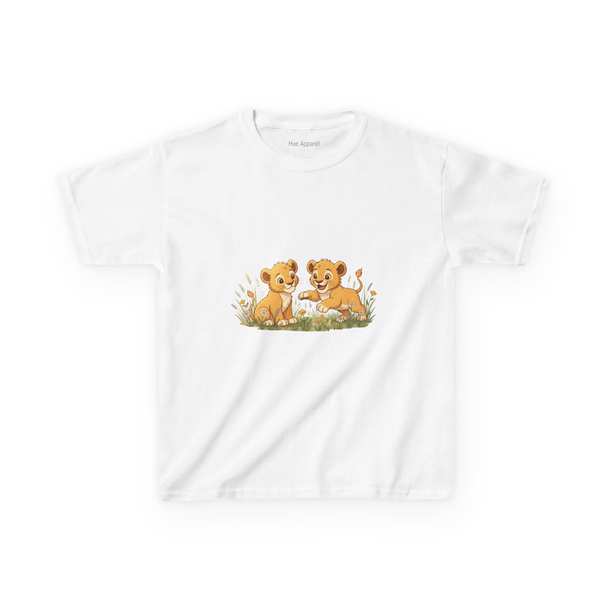 Lion Cubs Playing Kids Tee — Cute Animal Shirt for Children