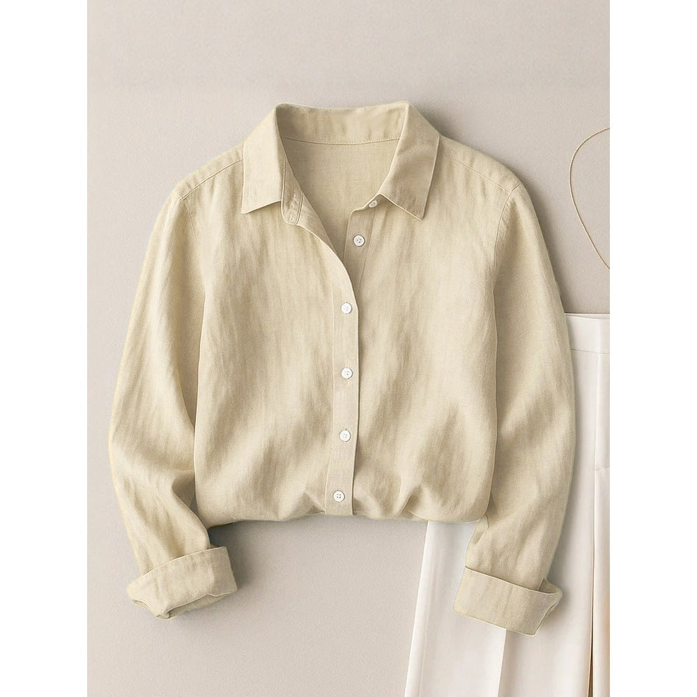 French-style cotton and linen shirt
