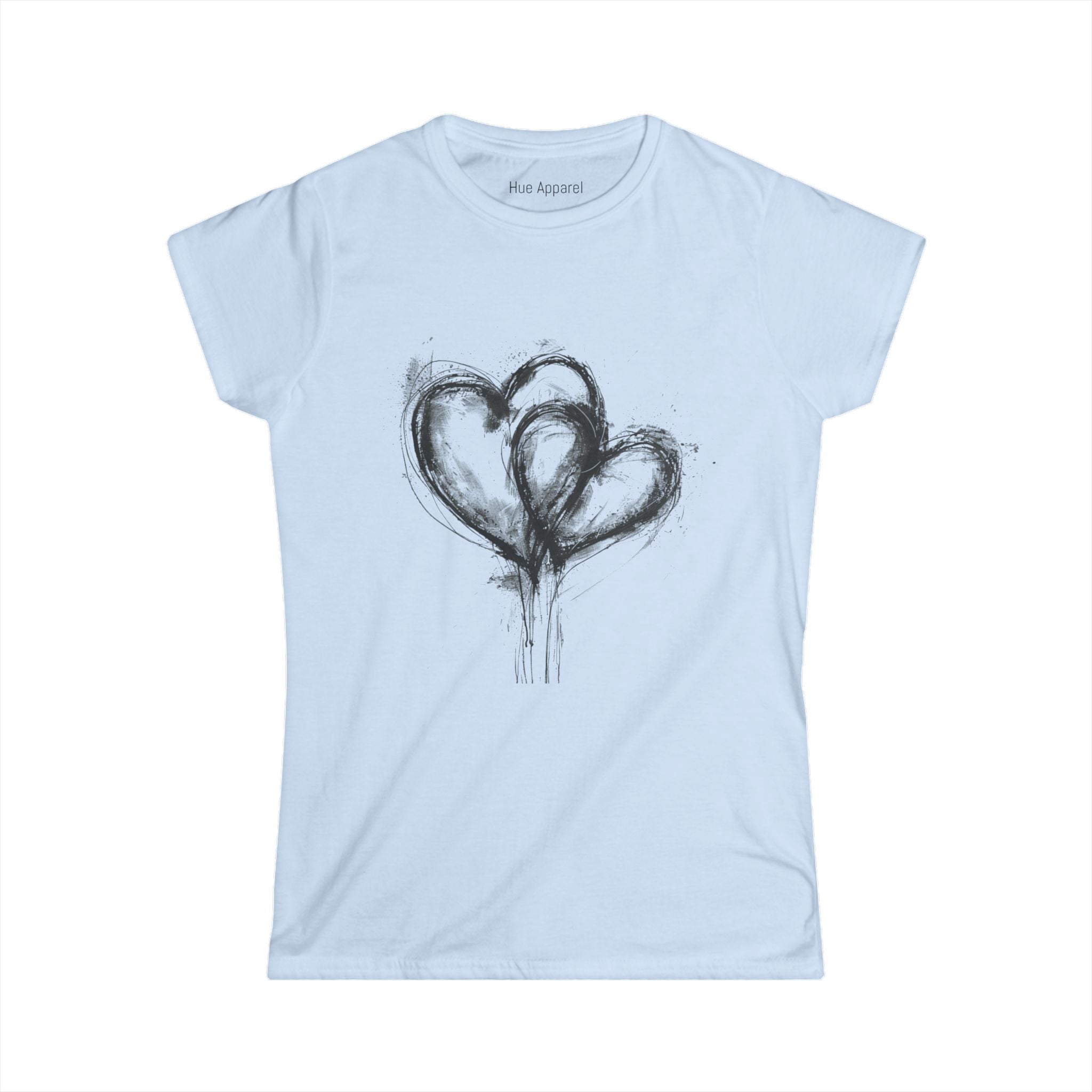 Love Hearts Women's Tee — Romantic Heart Graphic T-Shirt