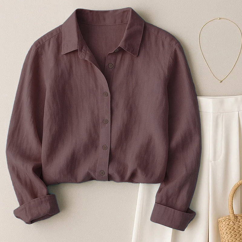French-style cotton and linen shirt