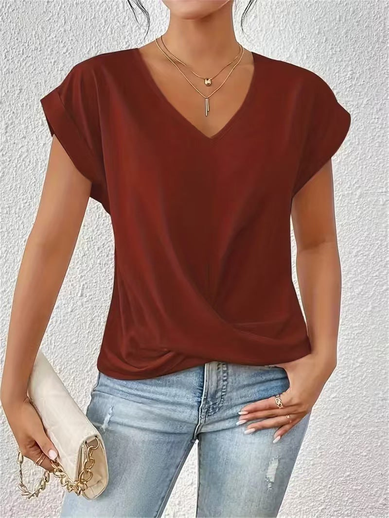 Elegant short-sleeved top