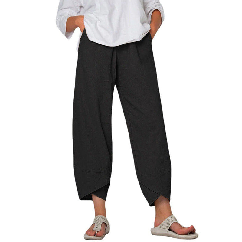 Cotton And Linen Pants For Women