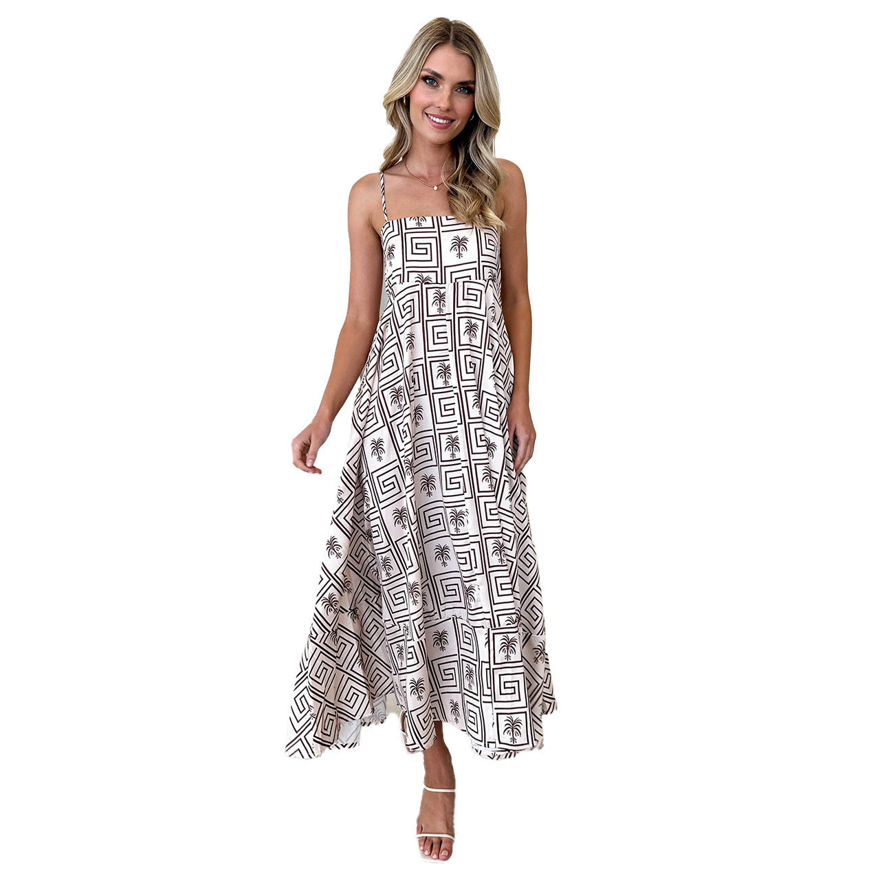 Floral Print Summer Slim Fit Long Dress
