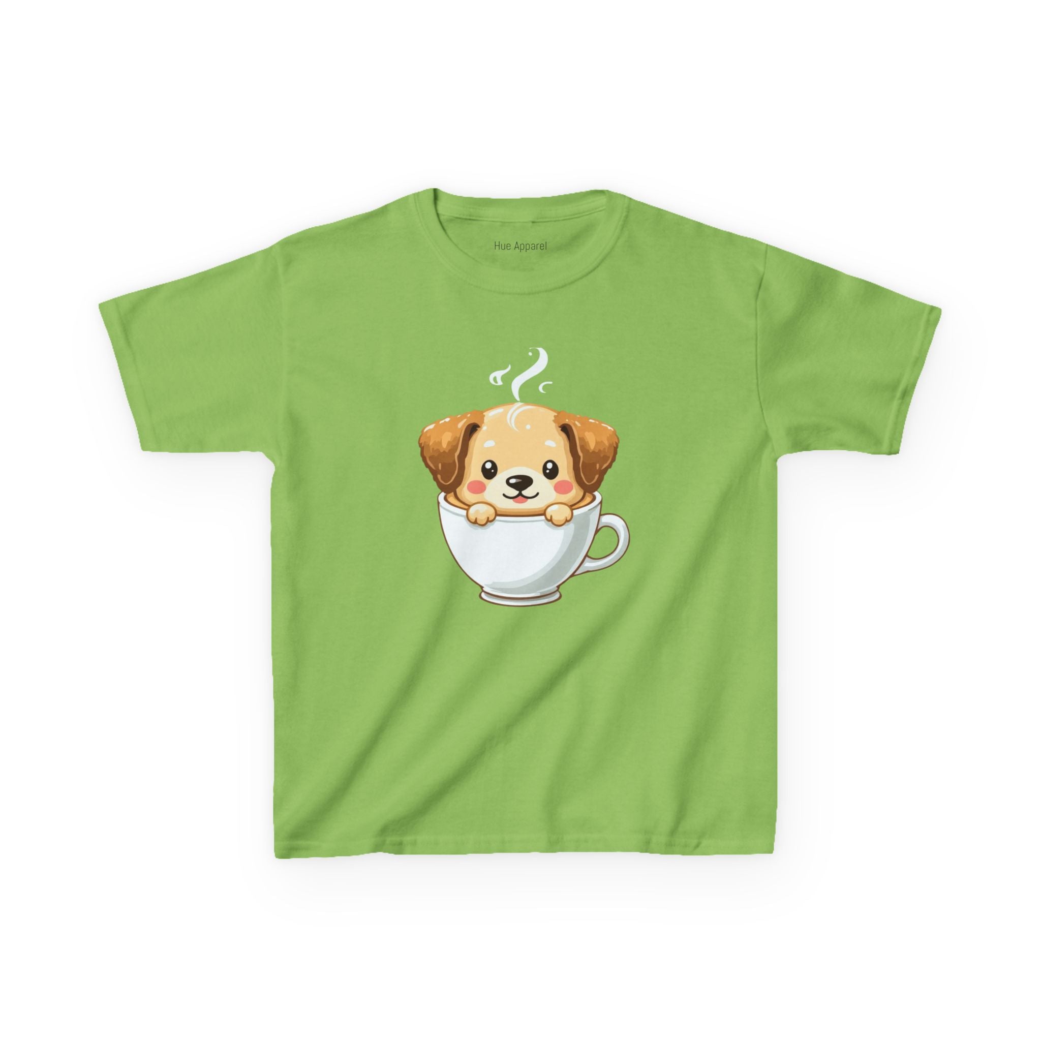 Cute Puppy in Teacup Kids T-Shirt — Adorable Puppy Tea Cup Tee