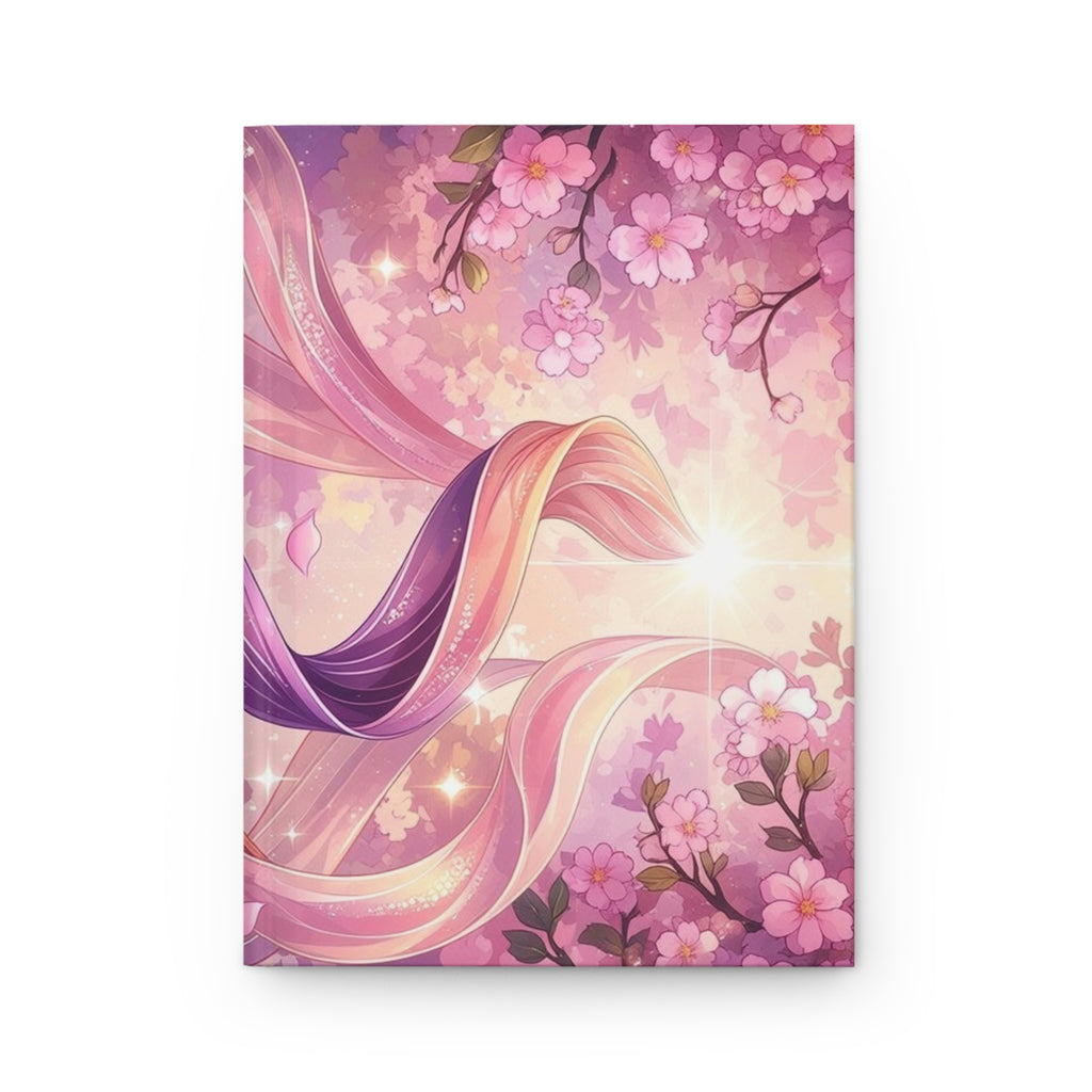 Floral Ribbon Hardcover Journal — Matte Finish Notebook for Notes & Gifts
