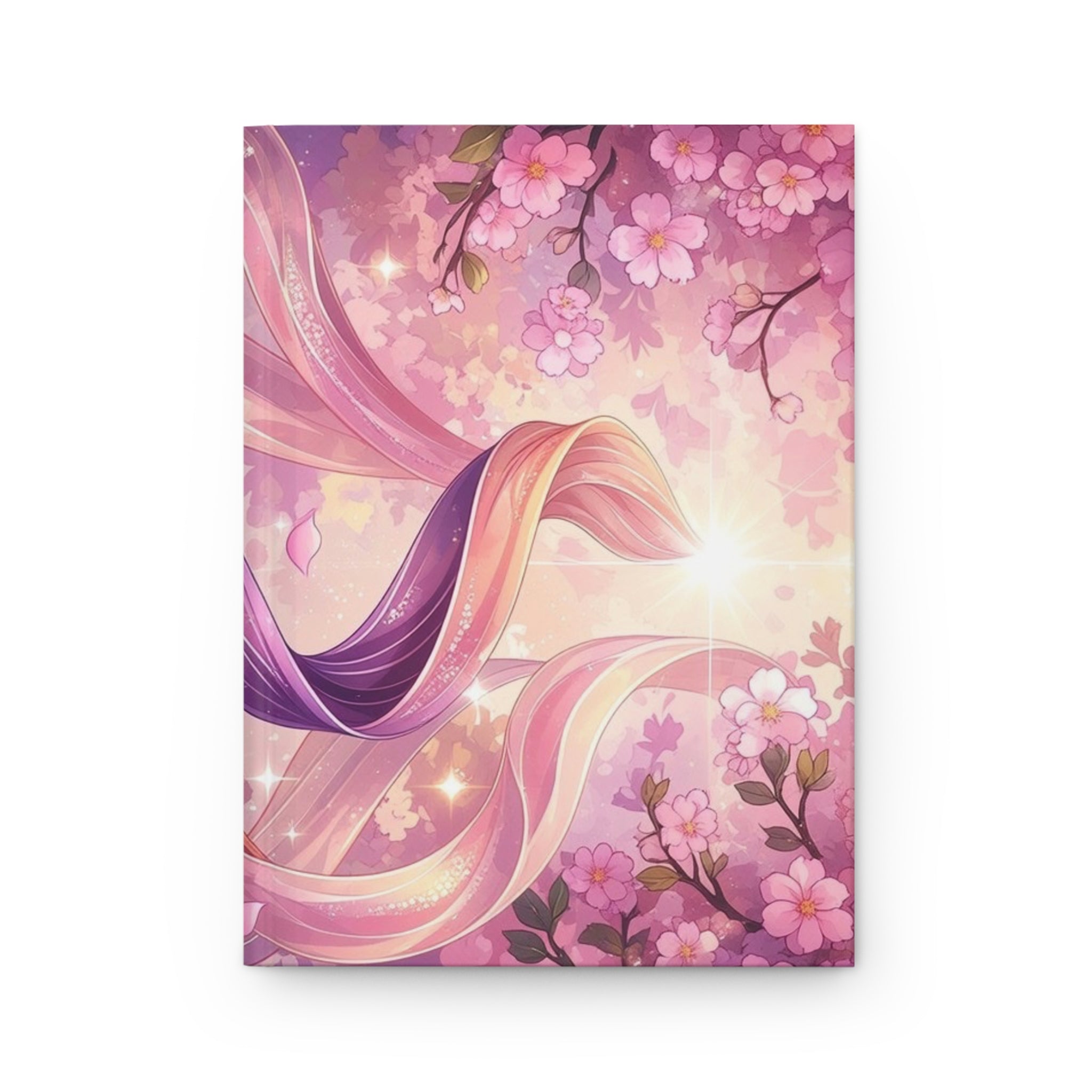 Floral Ribbon Hardcover Journal — Matte Finish Notebook for Notes & Gifts